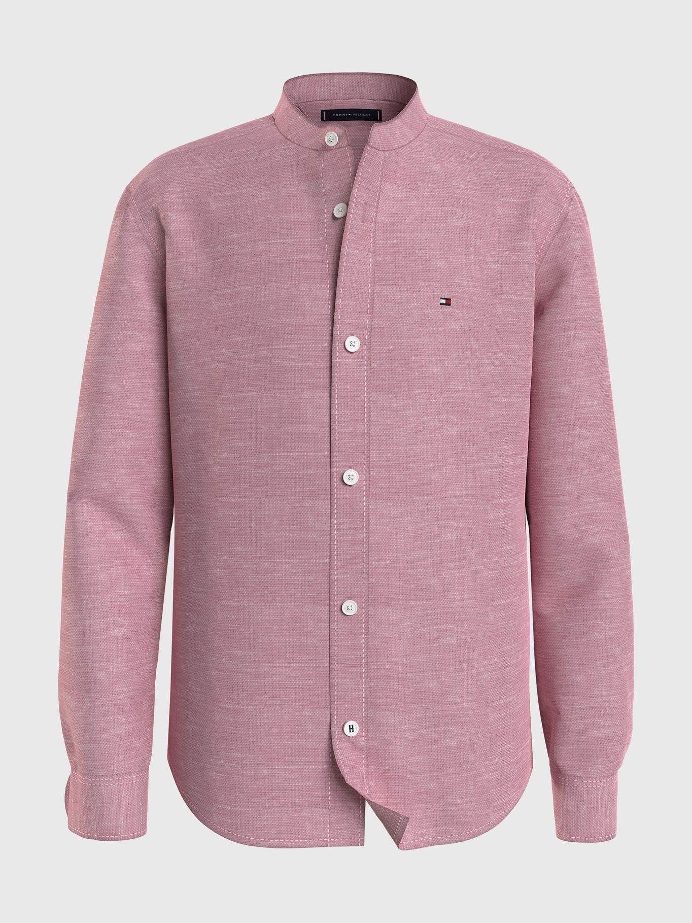 Camisa Essential Cuello Mao  Rosado Tommy Hilfiger-0