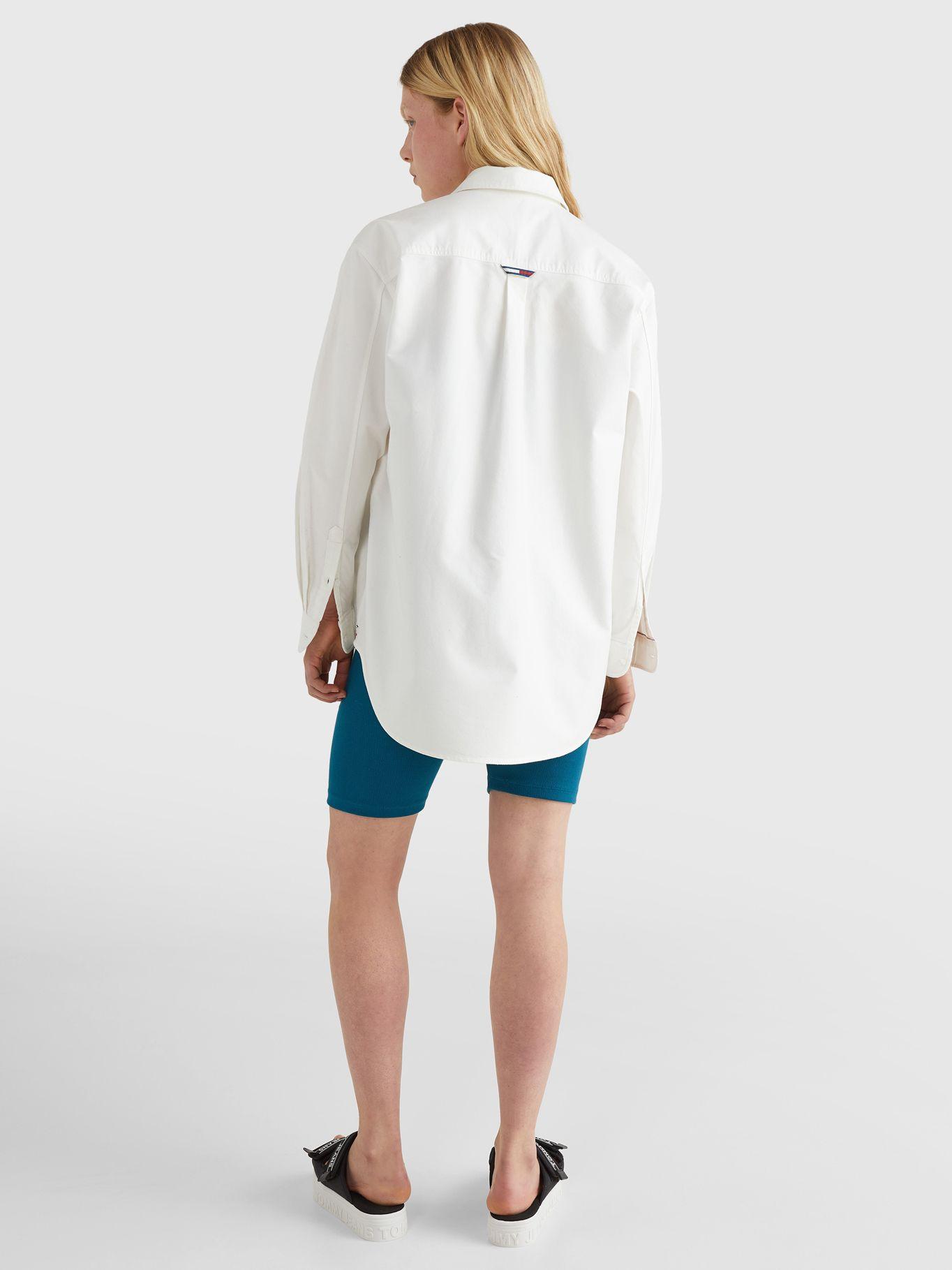 Camisa Boyfriend Con Logo Blanco Tommy Hilfiger-2