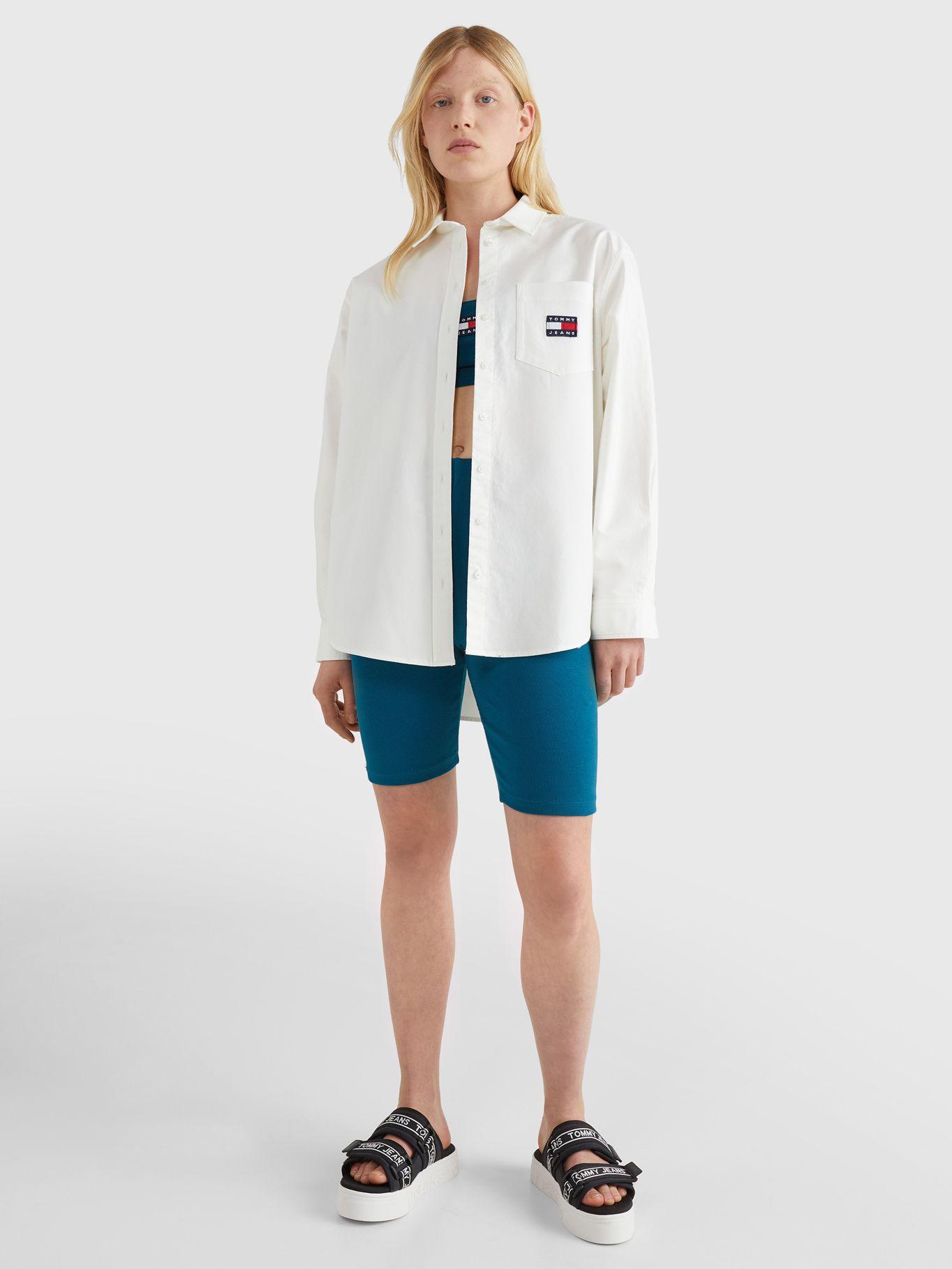 Camisa Boyfriend Con Logo Blanco Tommy Hilfiger-1