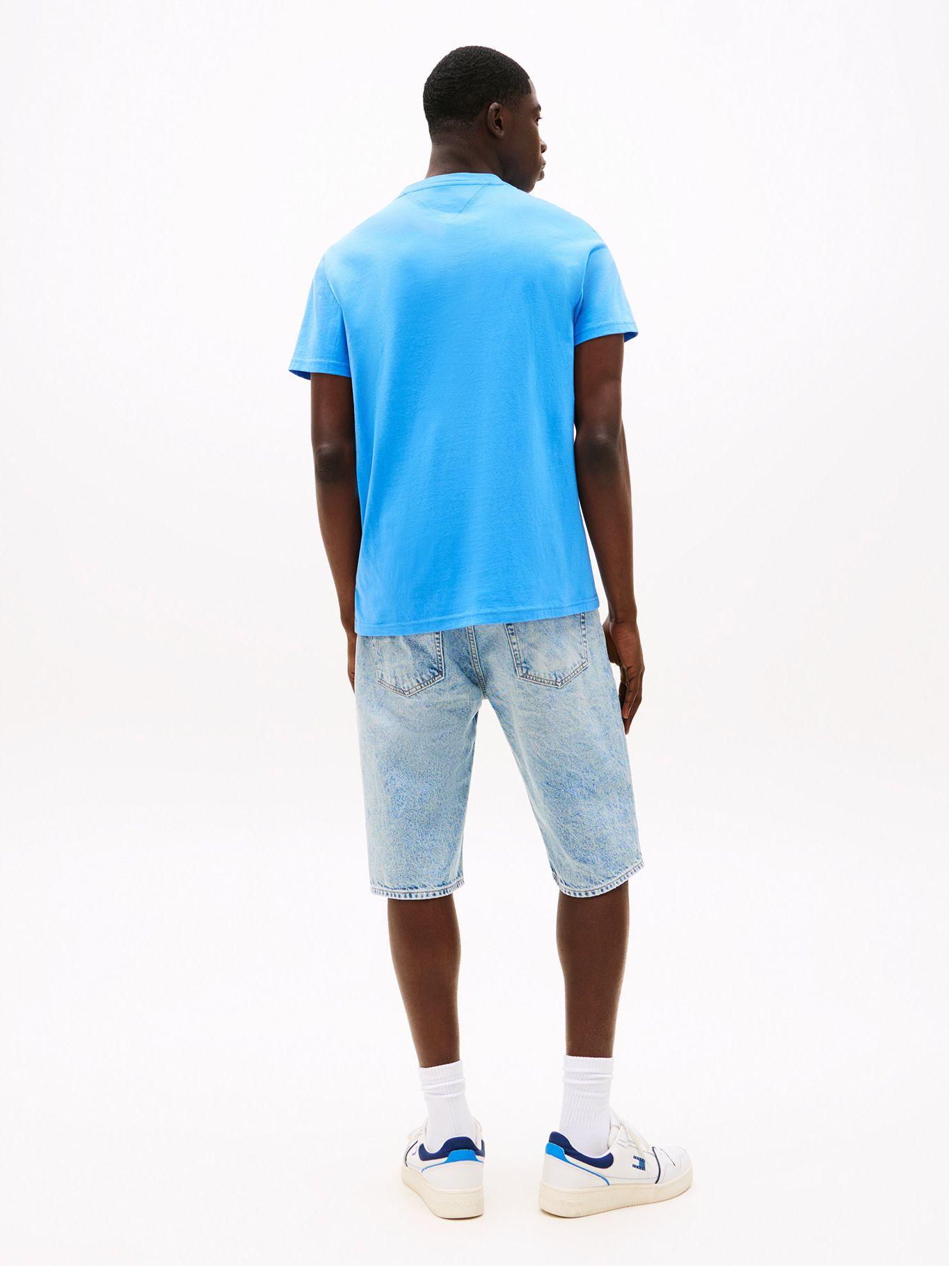 Polera Stack Logo Slim Fit Celeste C39 Tommy Jeans-2