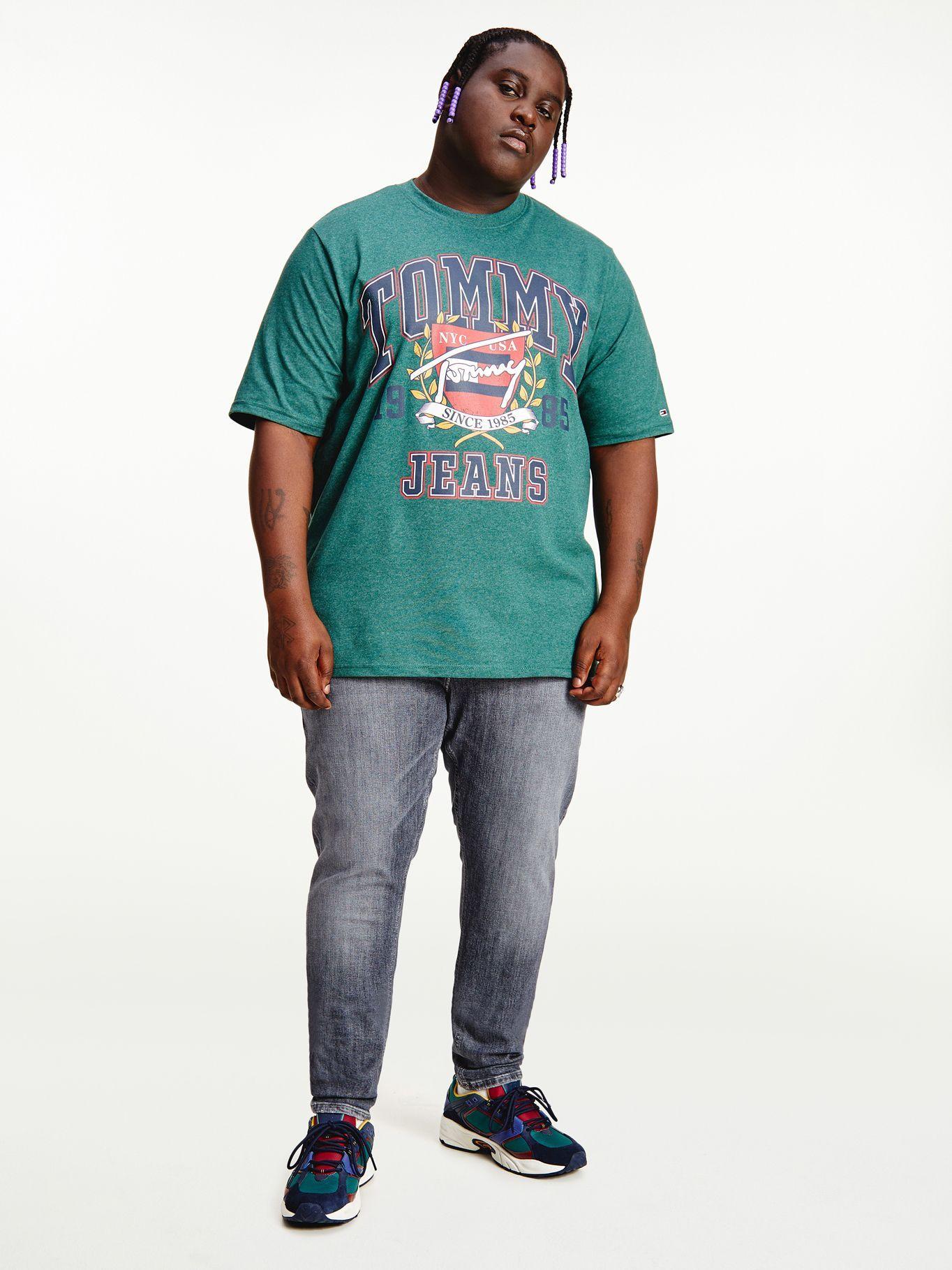 Polera Plus Vintage College Verde Tommy Jeans F2-0