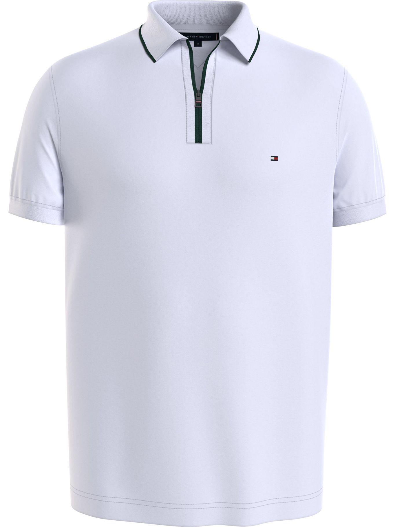 Polo Con Cierre Regular Fit Blanco Tommy Hilfiger-0