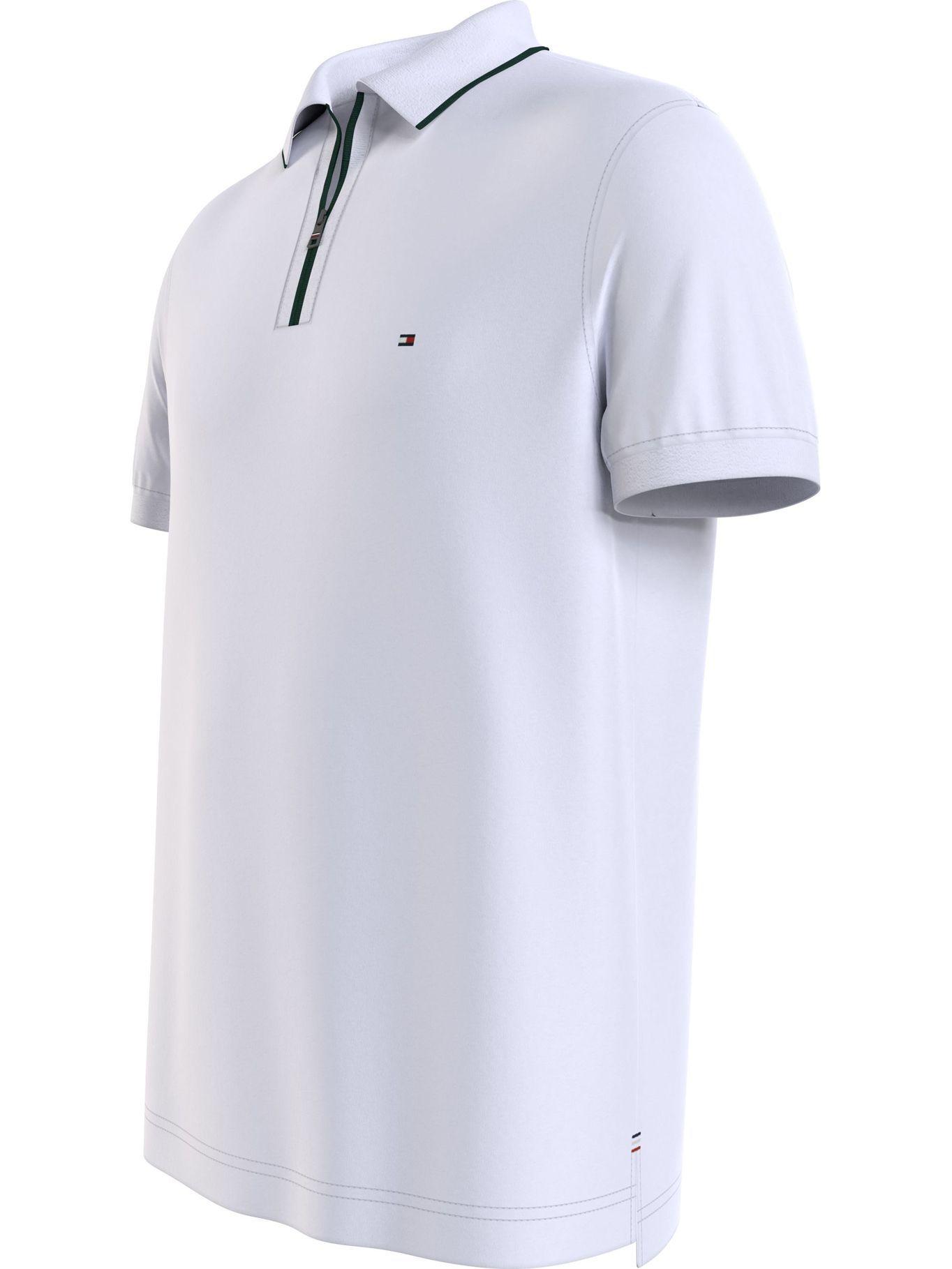 Polo Con Cierre Regular Fit Blanco Tommy Hilfiger-4
