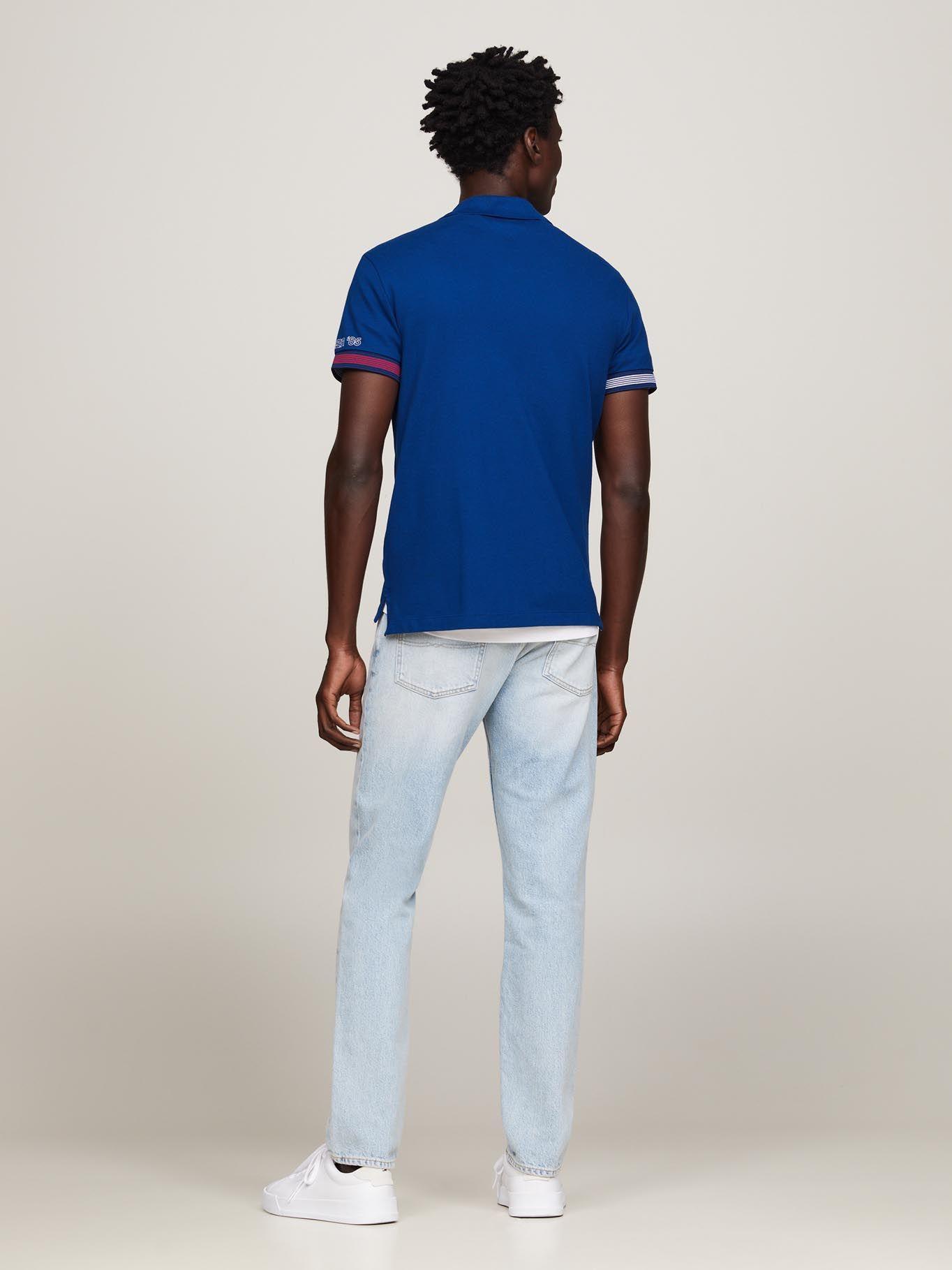 Polo Flag Ribetes Slim Fit Azul Tommy Hilfiger-2