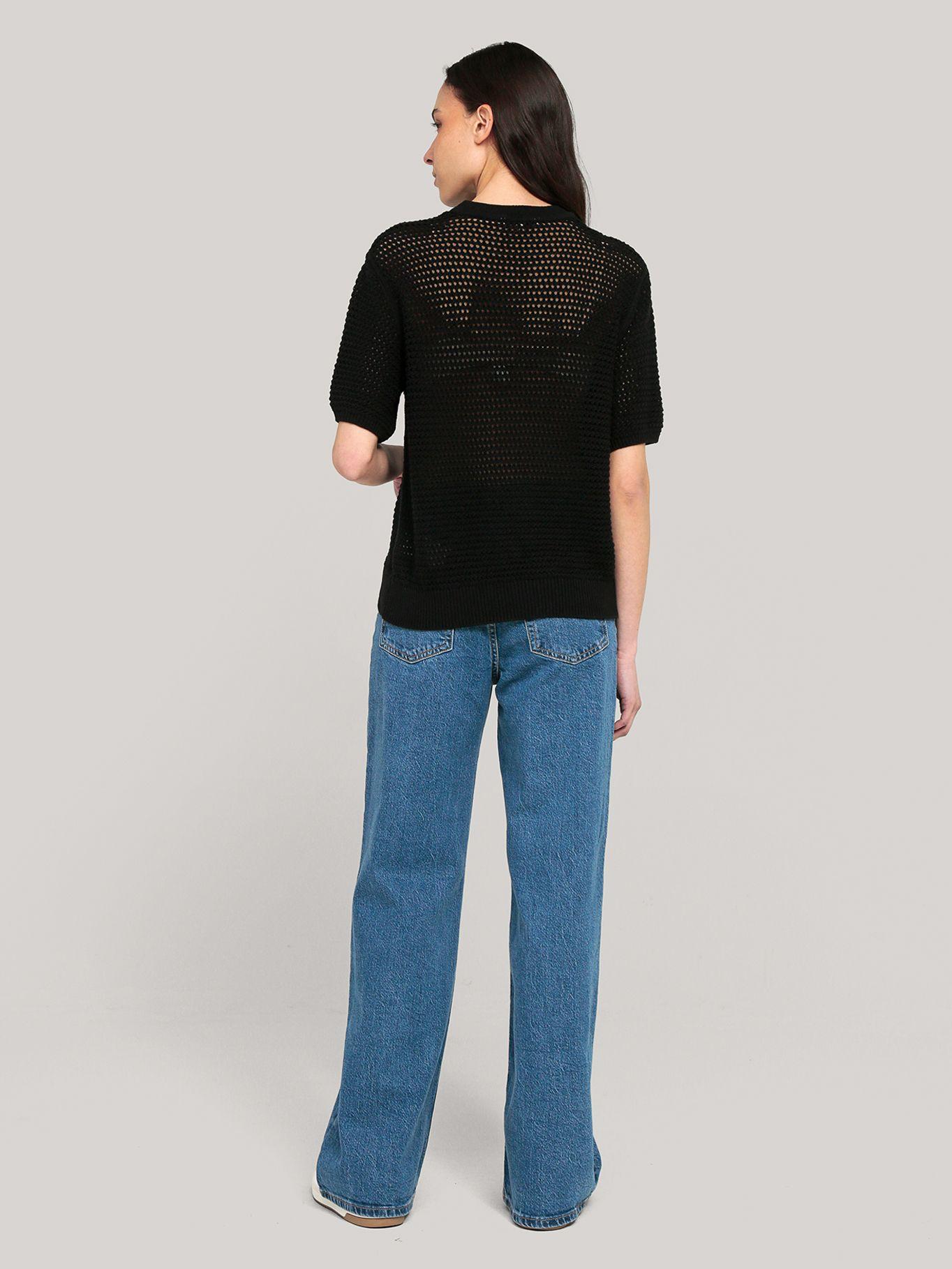 Sweater De Croché Solid Negro Tommy Hilfiger-2