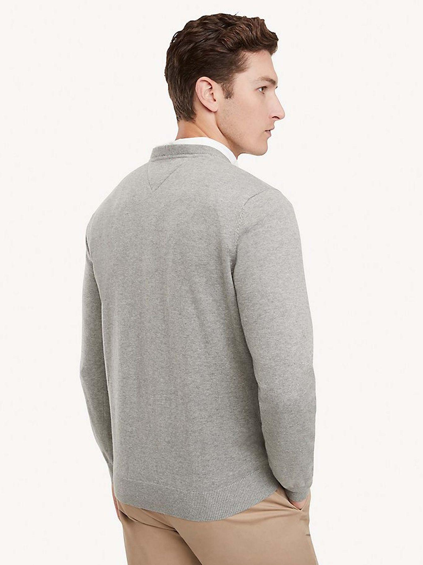 Sweater Básico Signature V-Neck Gris Tommy Hilfiger-2