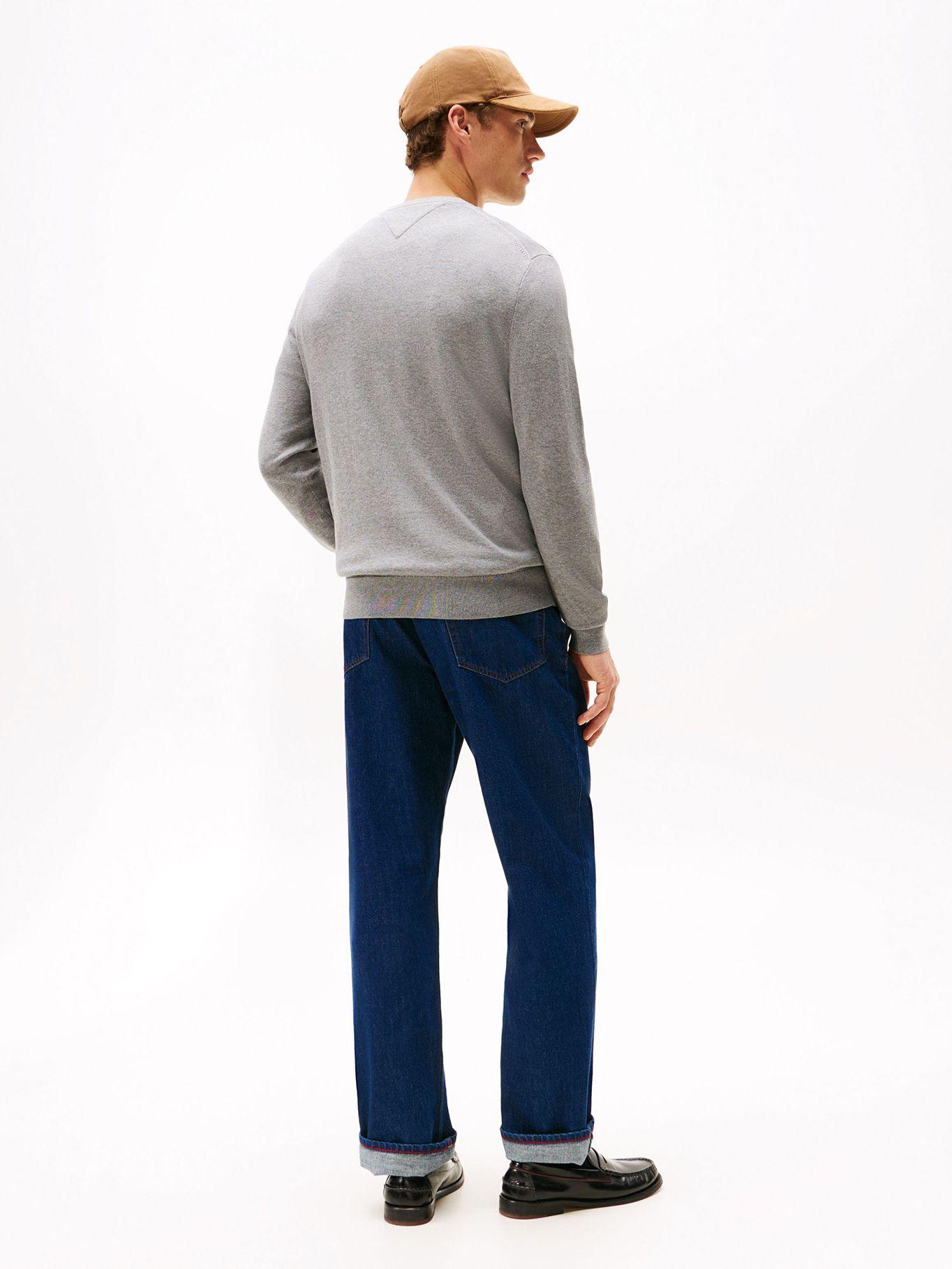 Sweater Básico Gris Signature V-Neck Tommy Hilfiger-2