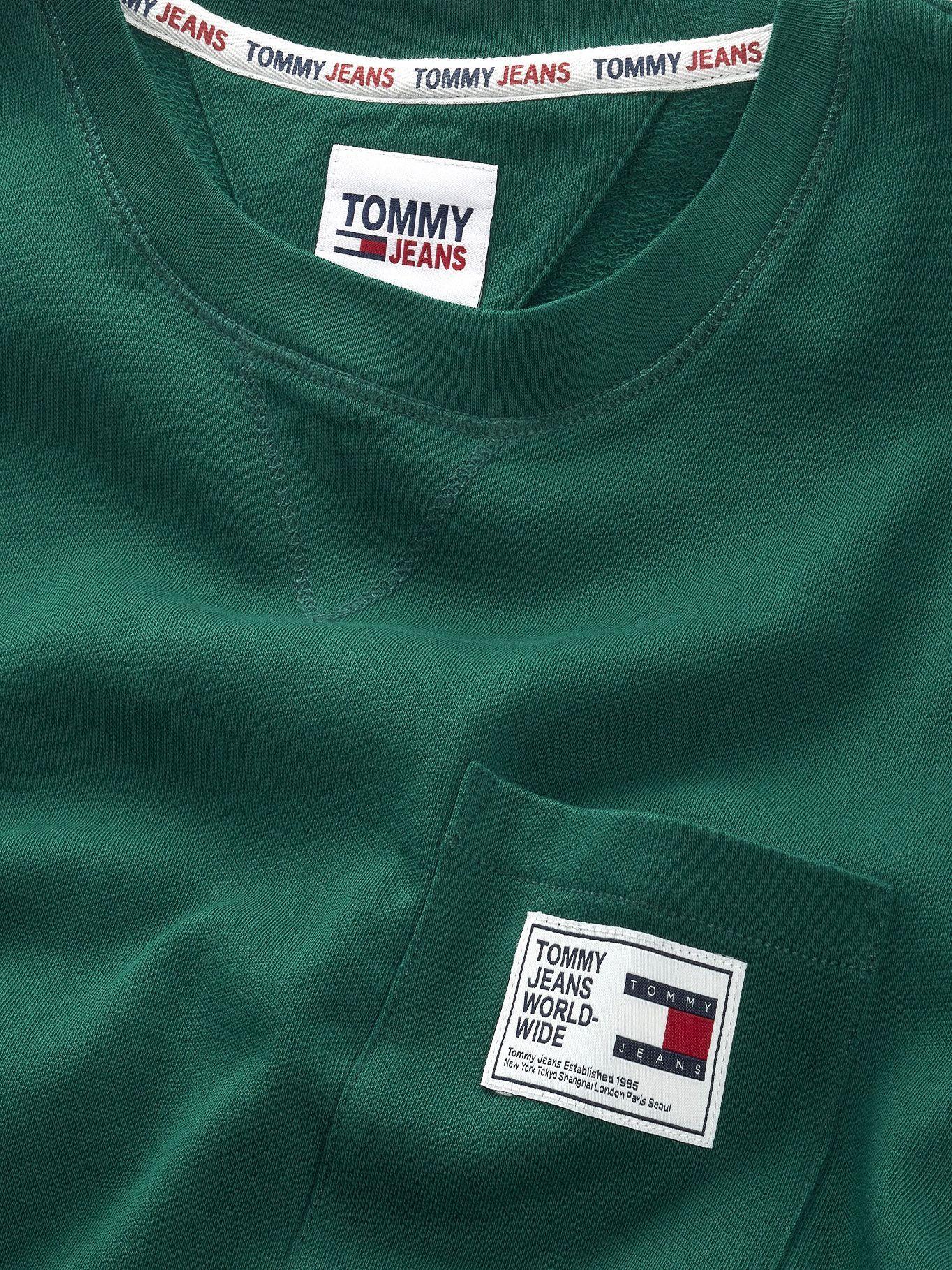 Polera Relaxed Terry Logo Verde Tommy Jeans-2