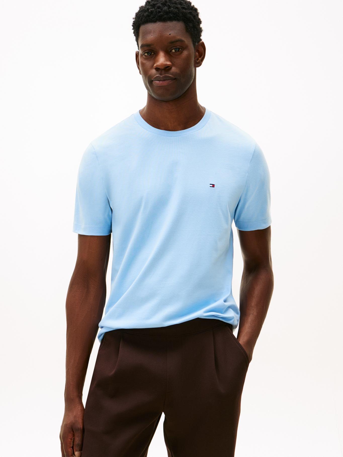 Polera Essential C Regular Fit Tommy Hilfiger Celeste-0