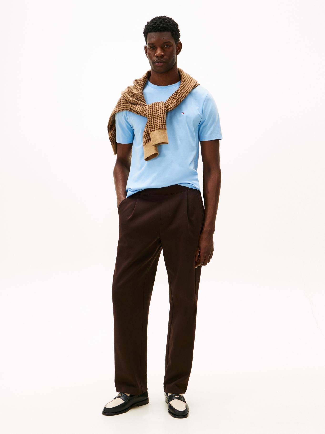 Polera Essential C Regular Fit Tommy Hilfiger Celeste-1