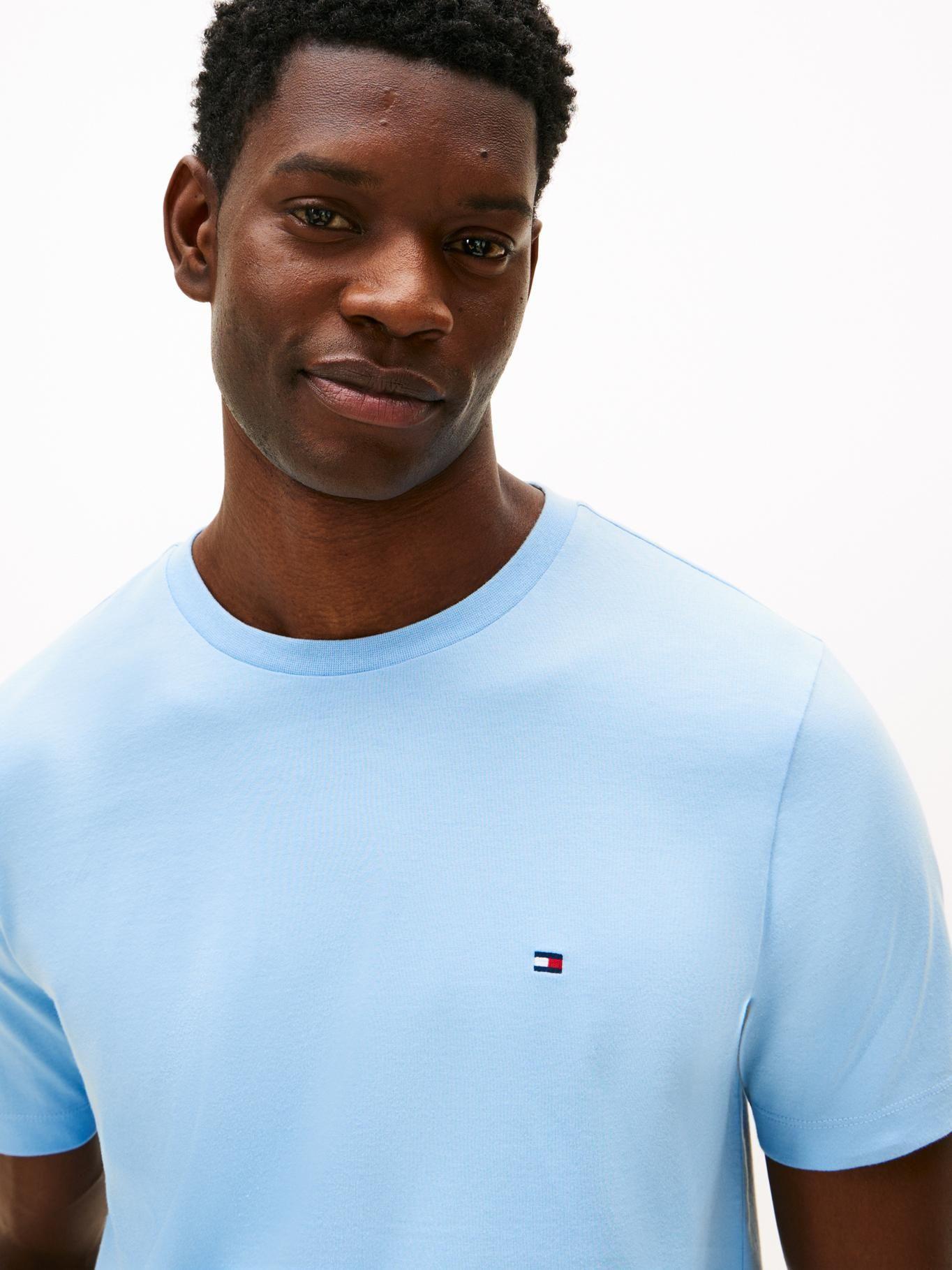 Polera Essential C Regular Fit Tommy Hilfiger Celeste-3
