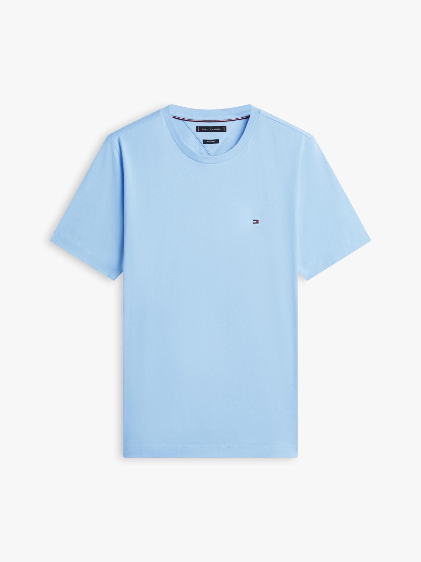 Polera Essential C Regular Fit Tommy Hilfiger Celeste-4
