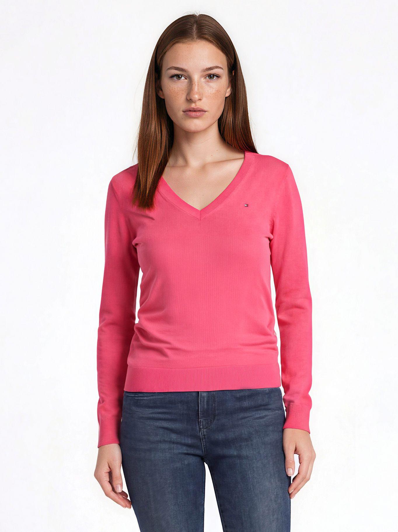Sweater Con Diseño De Rayas Fucsia Tommy Hilfiger-0