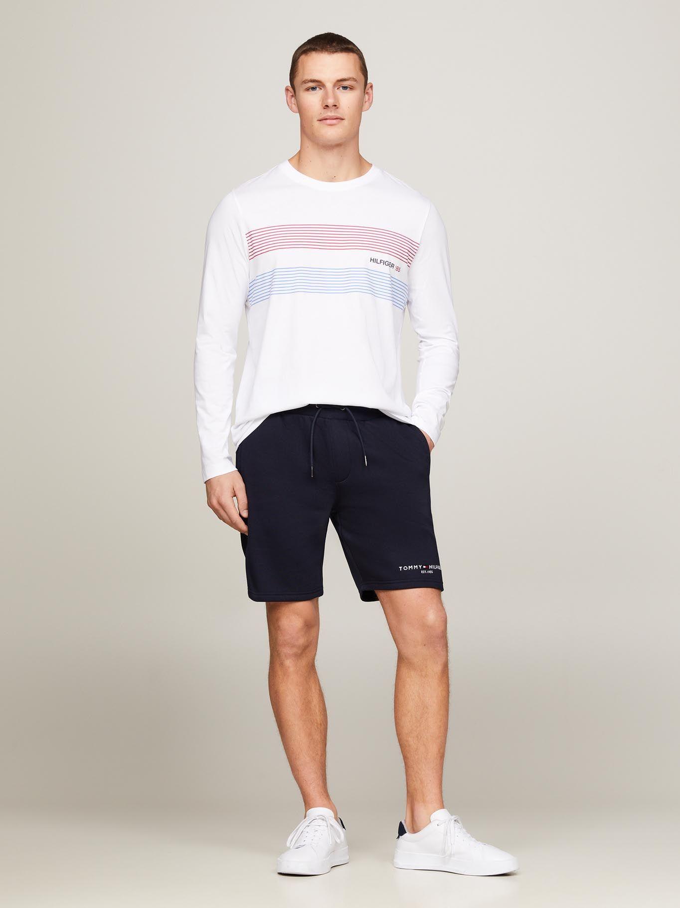 Short Solid De Algodón Con Cordón Azul Tommy Hilfiger-1