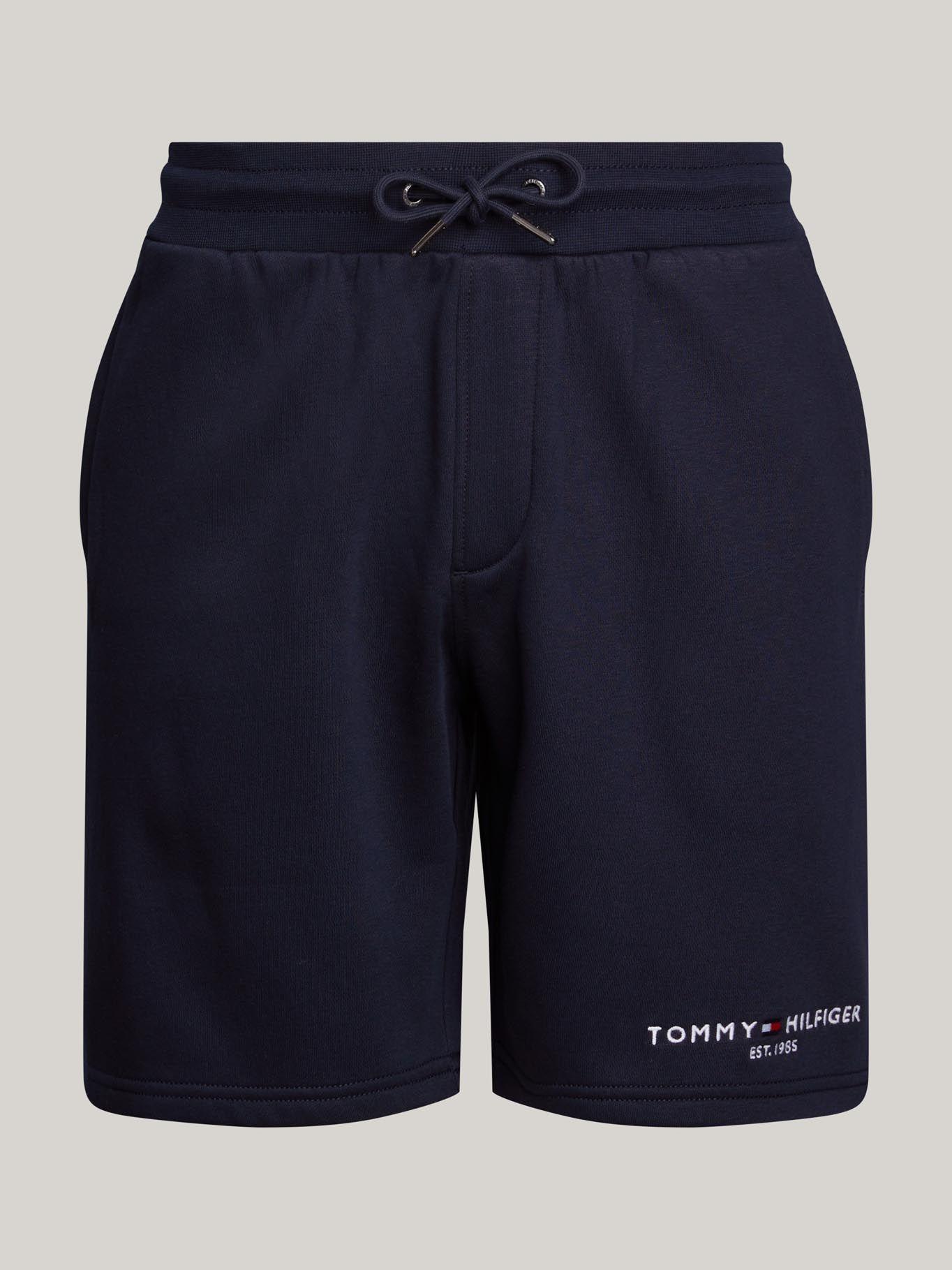 Short Solid De Algodón Con Cordón Azul Tommy Hilfiger-4