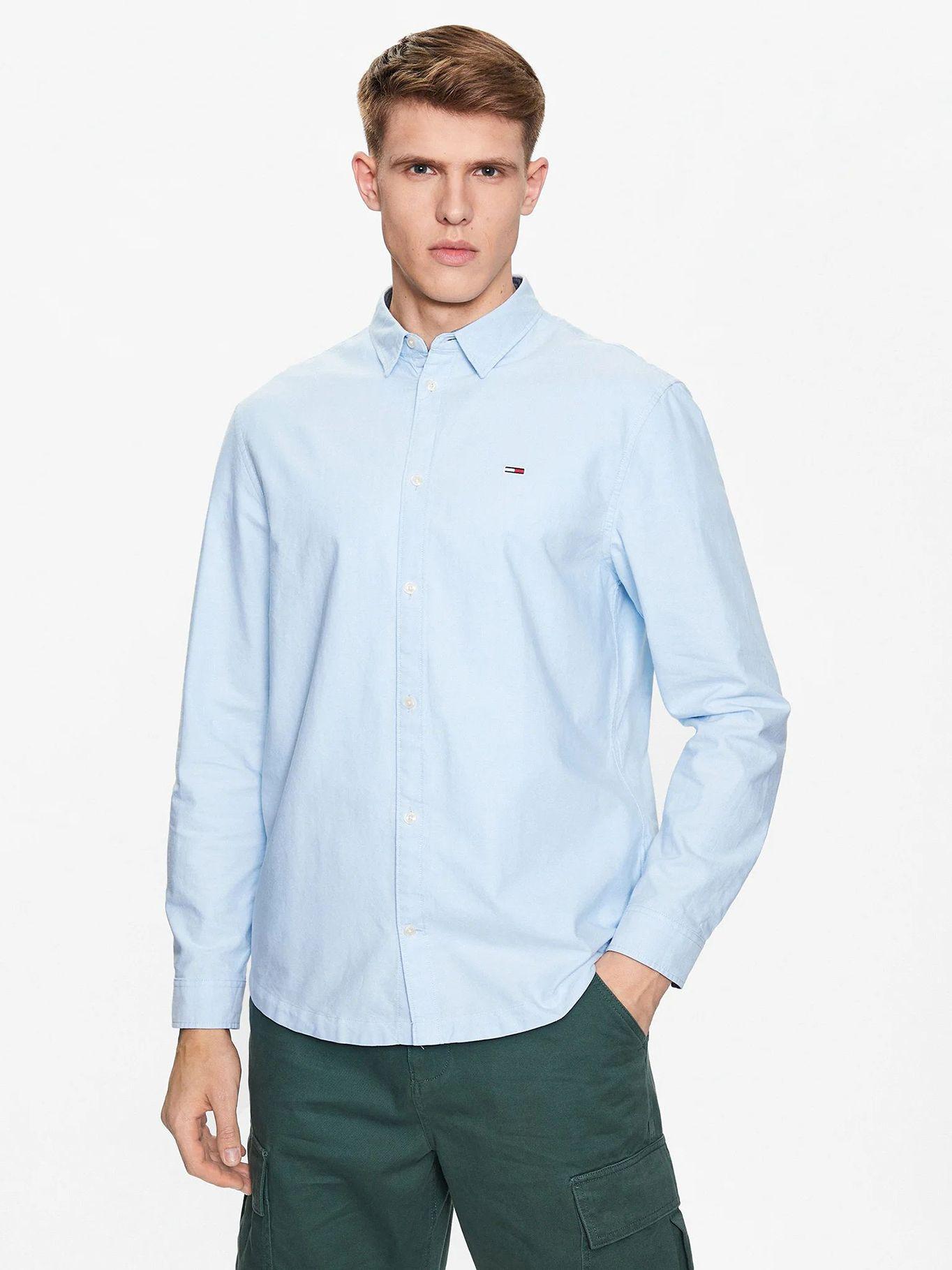 Camisa Classic Oxford Celeste Tommy Jeans-0