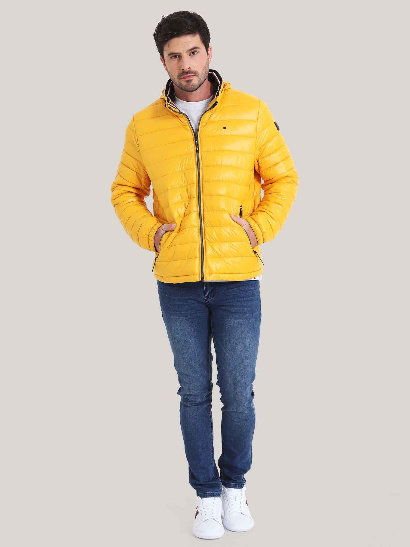 Parka Polished Con Logo Amarillo Tommy Hilfiger-1