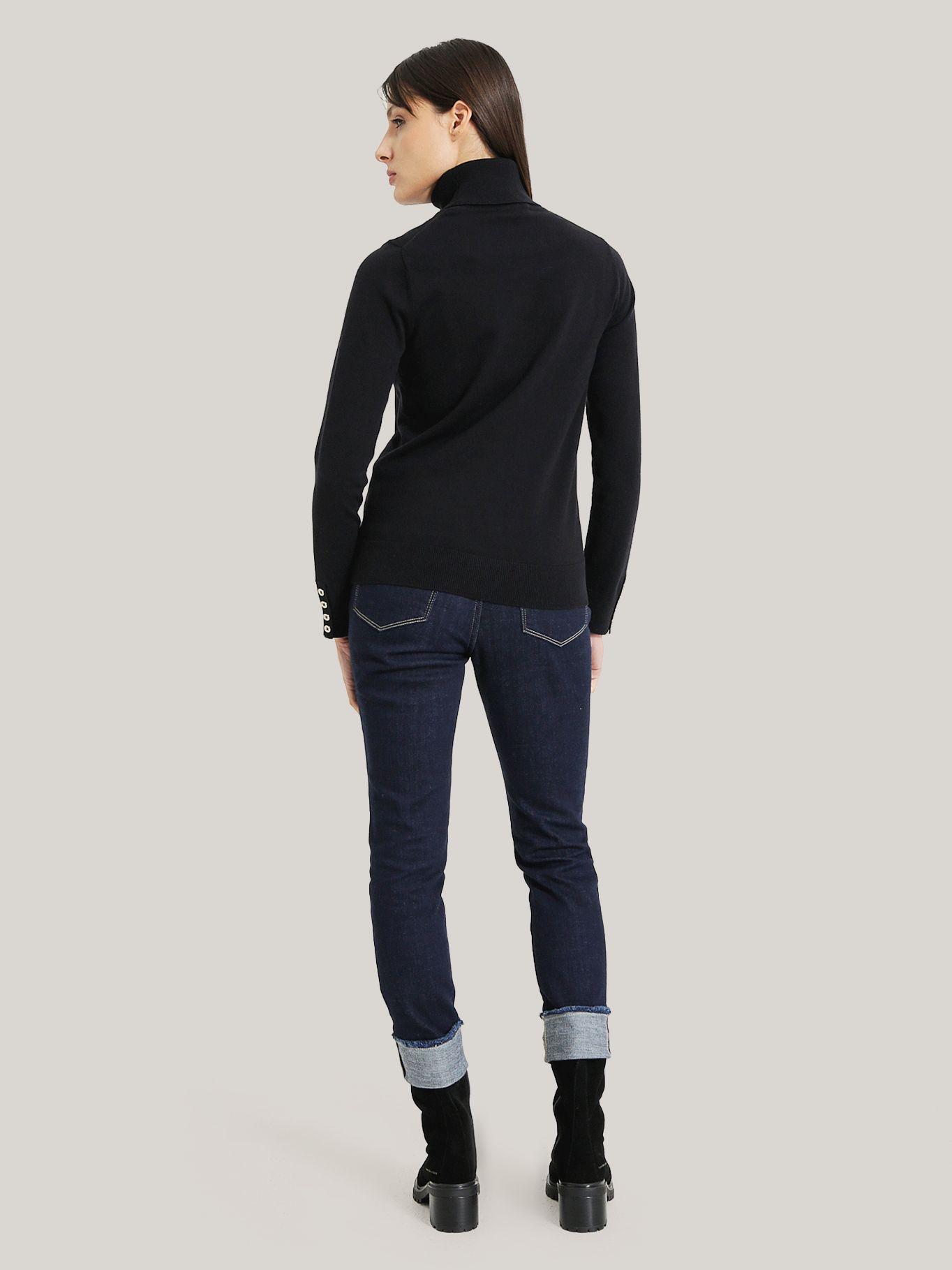 SWEATER DE ALGODÓN CUELLO ALTO NEGRO TOMMY HILFIGER-2
