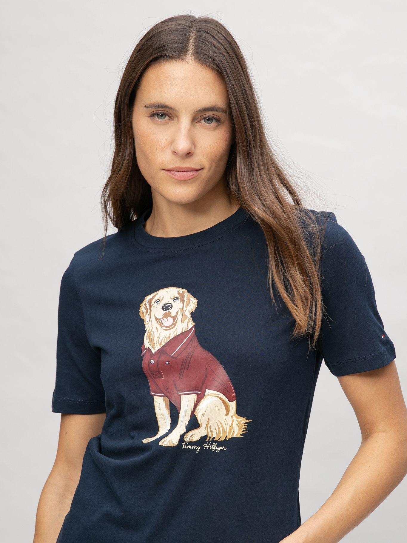 Polera Dog Print Azul Tommy Hilfiger-3