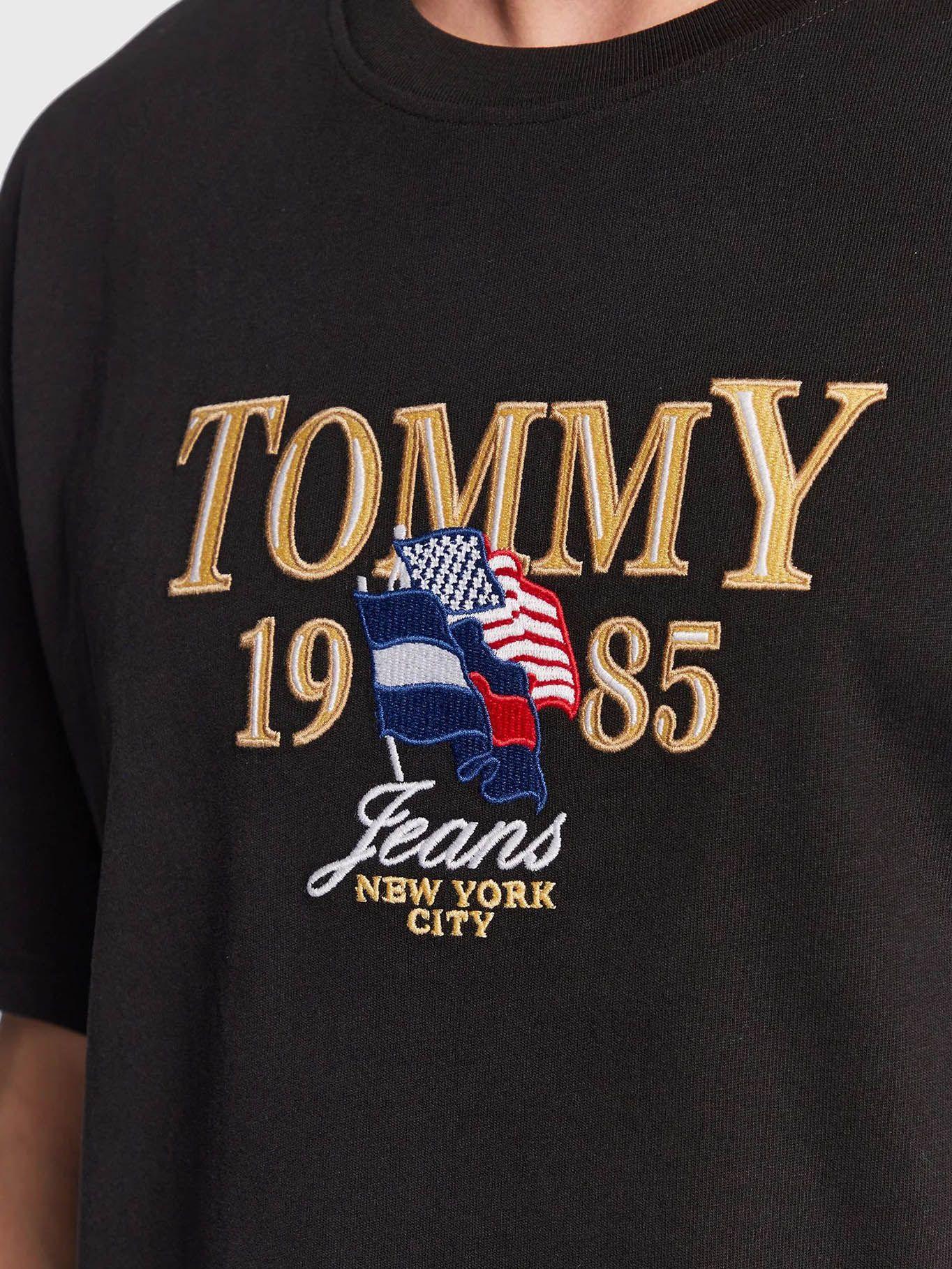 Polera Relaxed Luxe Logo Negro Tommy Jeans-3