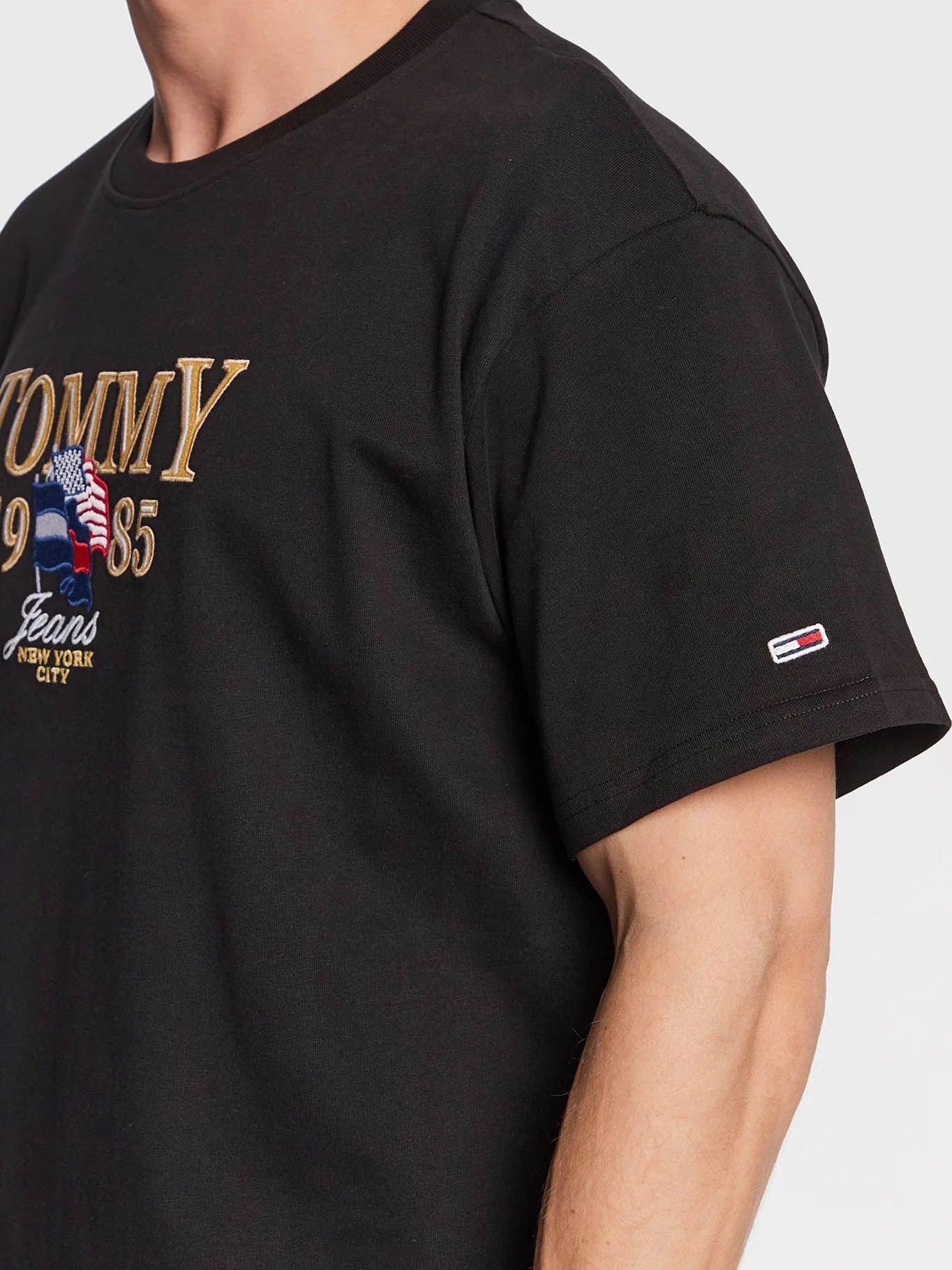 Polera Relaxed Luxe Logo Negro Tommy Jeans-4
