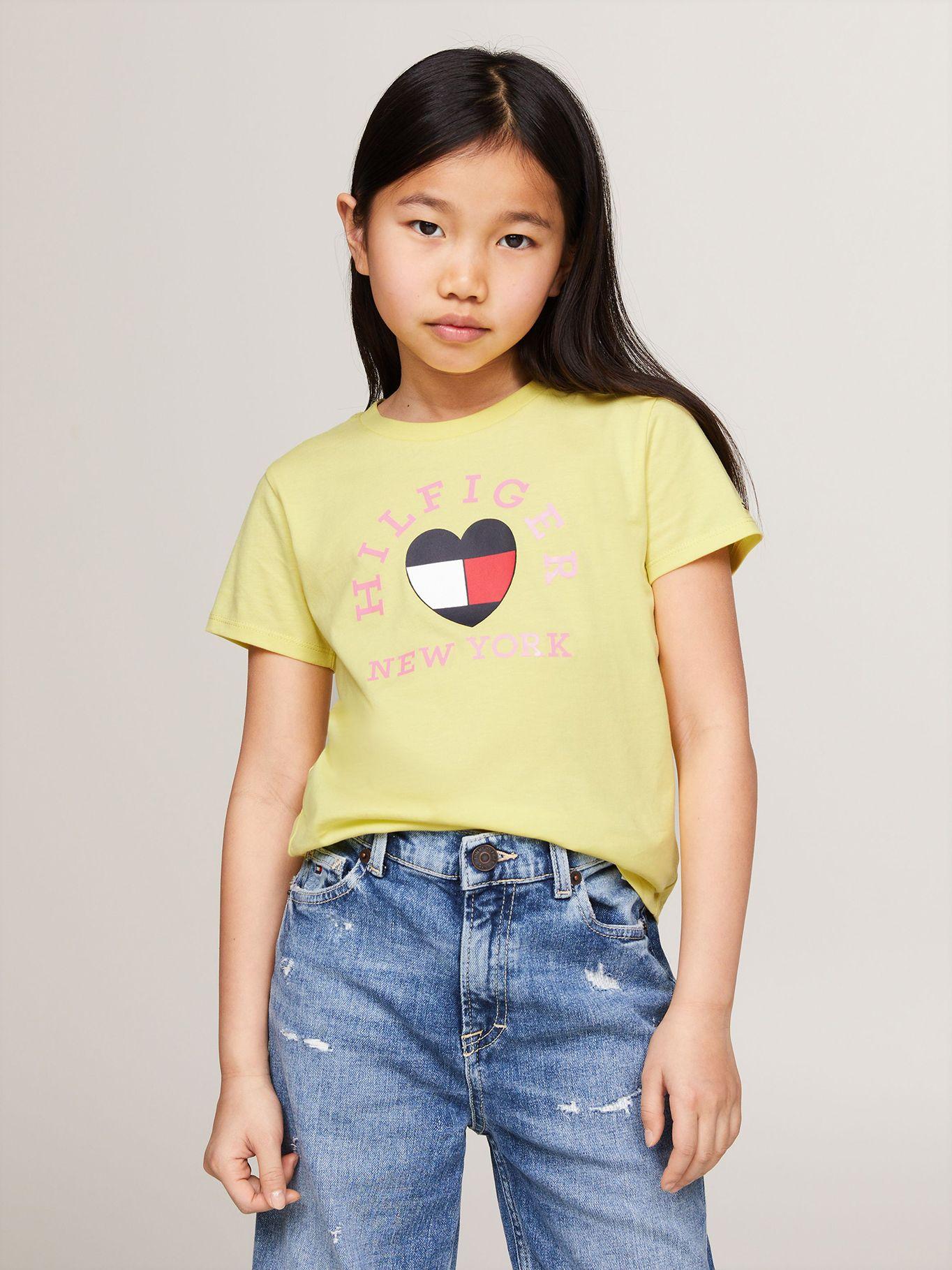 Polera Logo De Corazon Vinyl Amarillo Tommy Hilfiger-0
