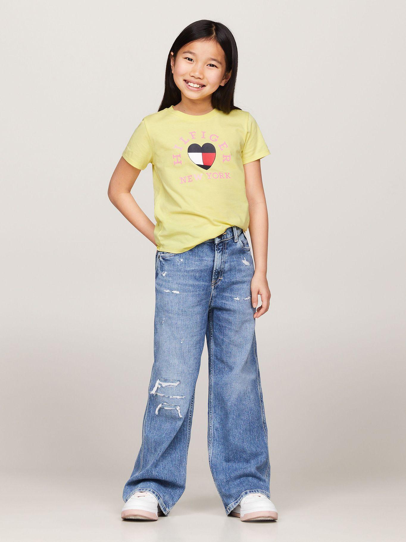 Polera Logo De Corazon Vinyl Amarillo Tommy Hilfiger-1
