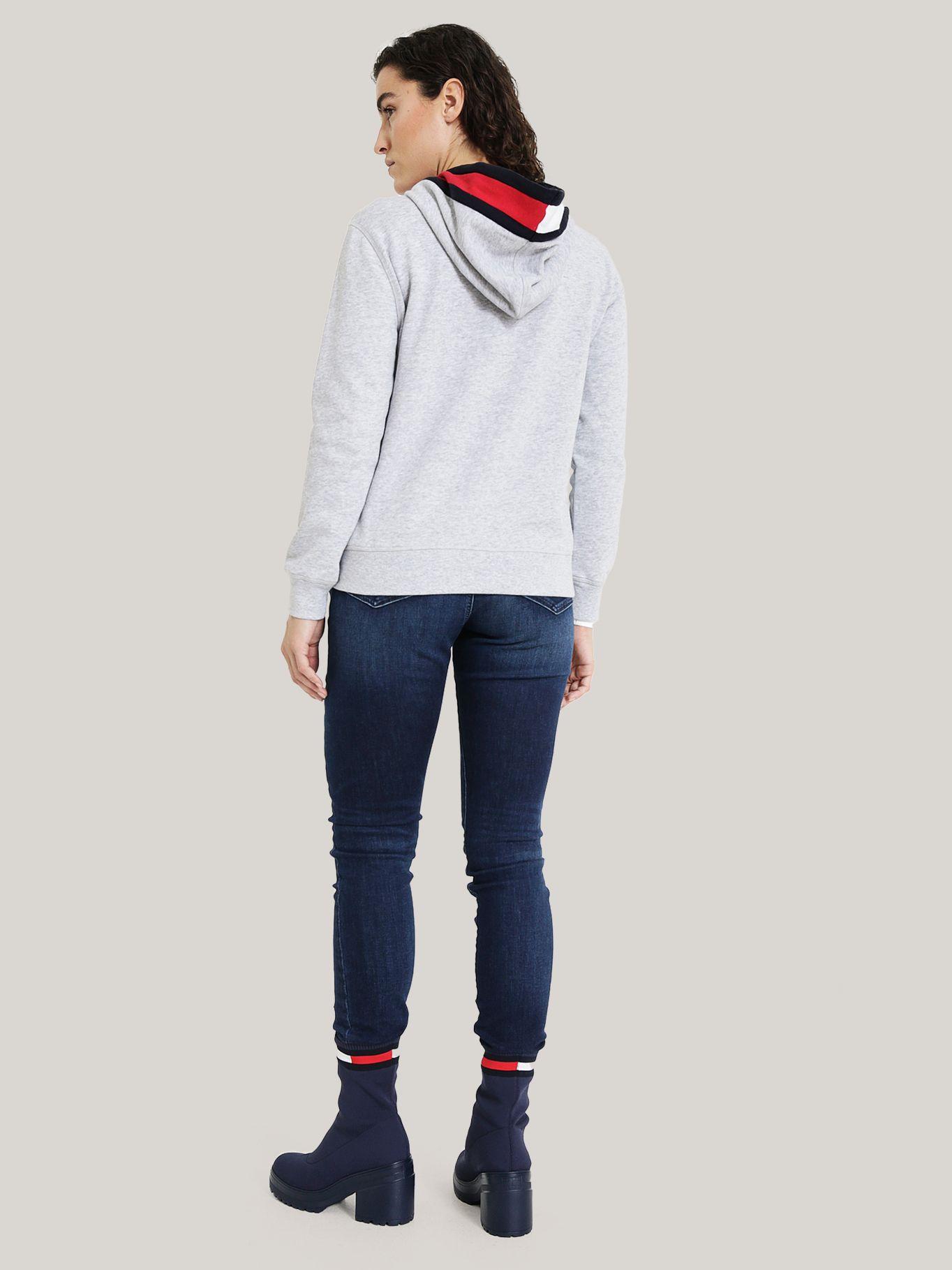 POLERÓN HOODIE COLORBLOCK FLAG GRIS TOMMY HILFIGER-2