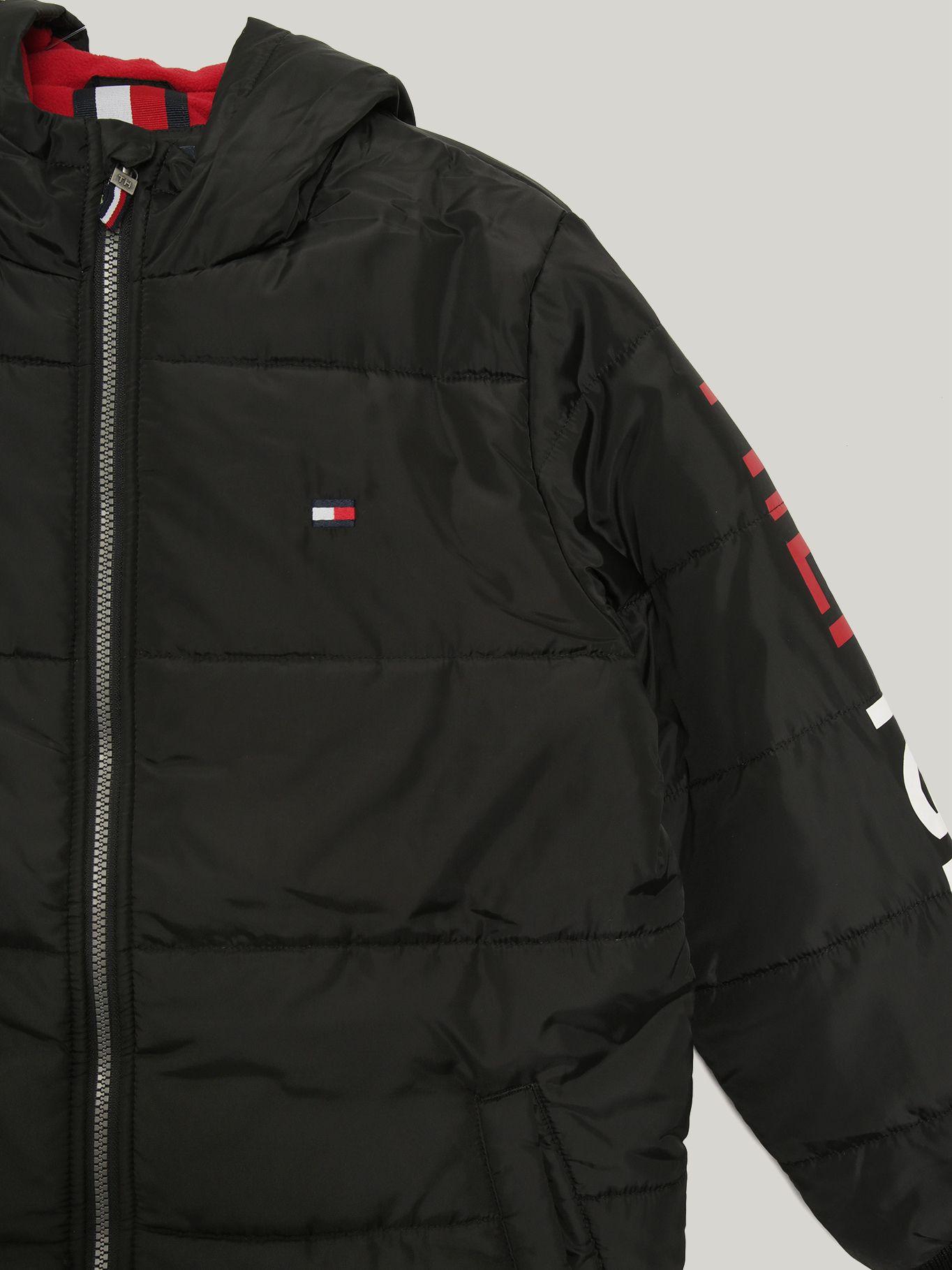 Parka Niño Gorro Acolchada y Logo Negro Tommy Hilfiger-2
