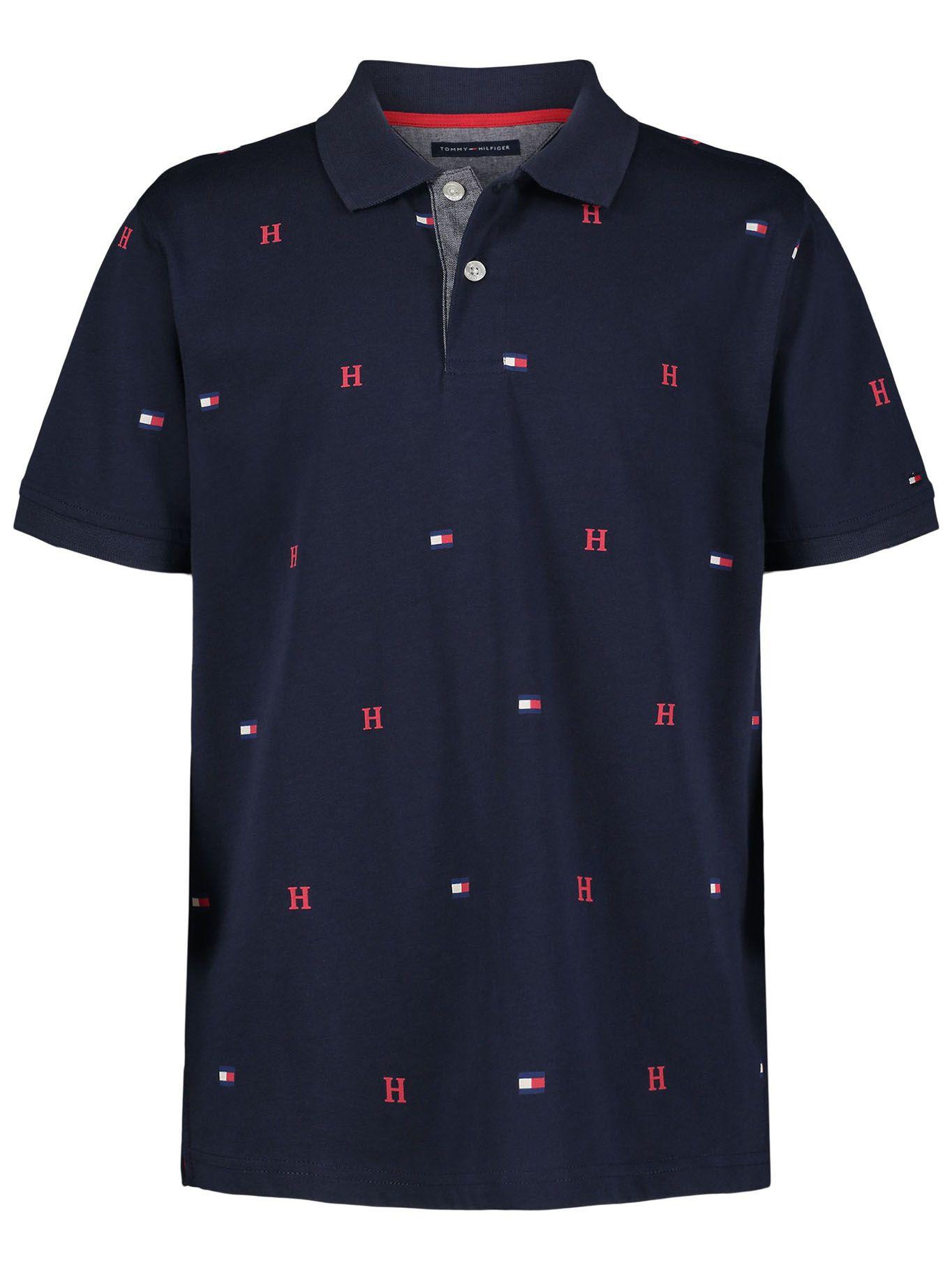 Polo Flag Print Logo Azul Tommy Hilfiger-0