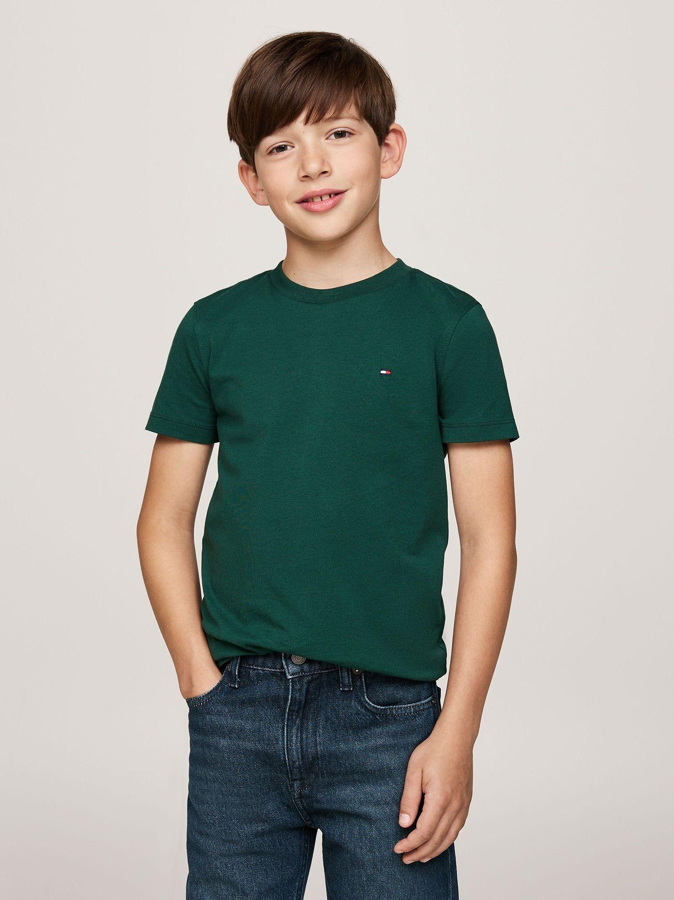 Polera De Niño Essential Cotton Verde Tommy Hilfiger-0