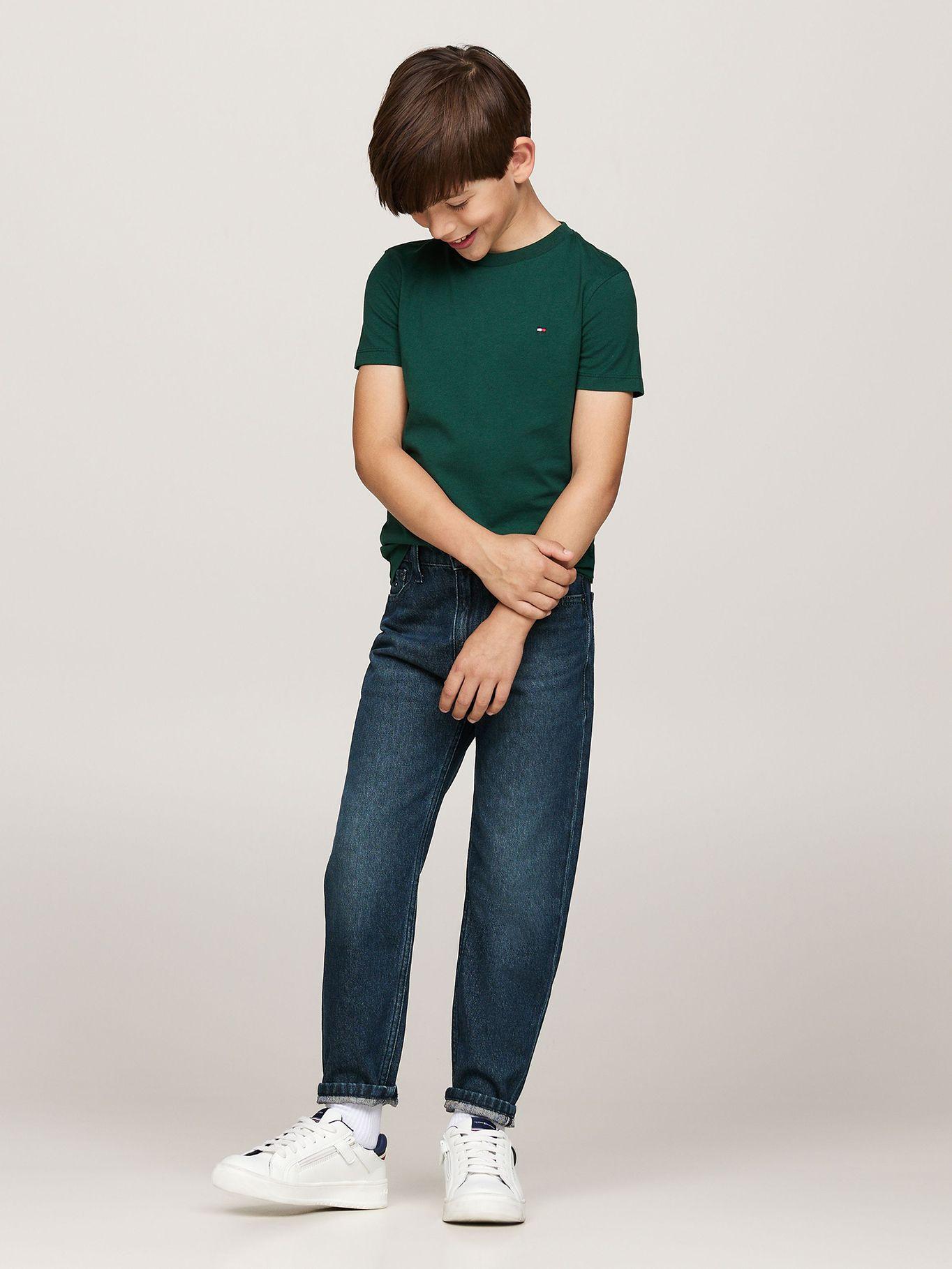 Polera De Niño Essential Cotton Verde Tommy Hilfiger-1