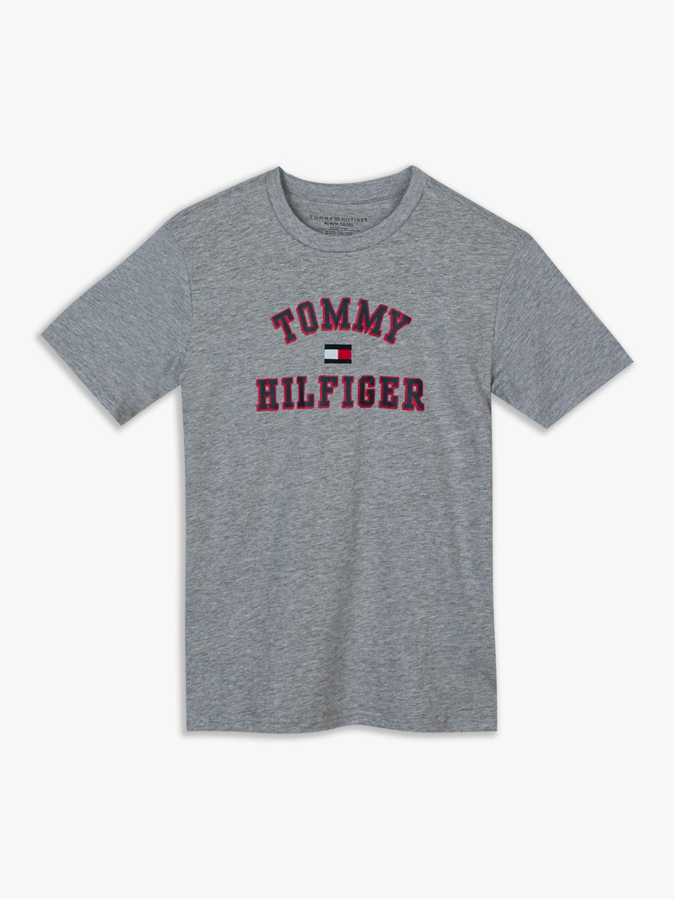 Polera De Niño Varsity Con Logo Gris Tommy Hilfiger-0