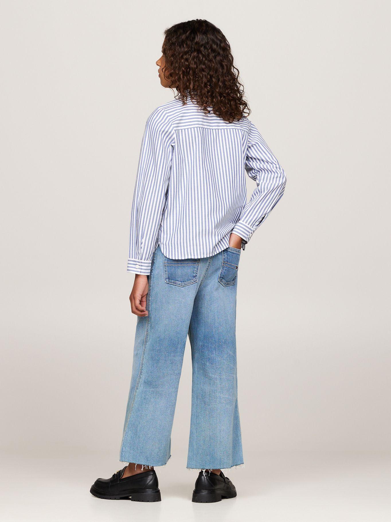 Blusa Con Cuello De Volantes Celeste Tommy Hilfiger-2