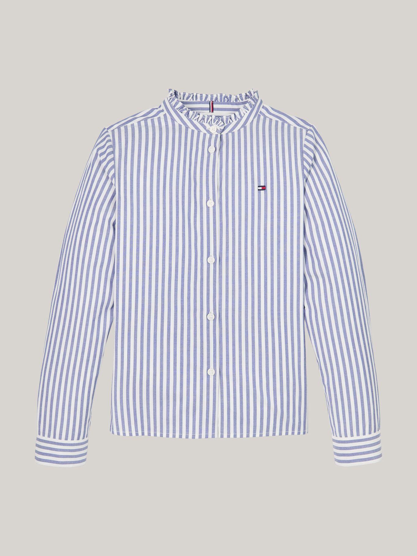 Blusa Con Cuello De Volantes Celeste Tommy Hilfiger-4