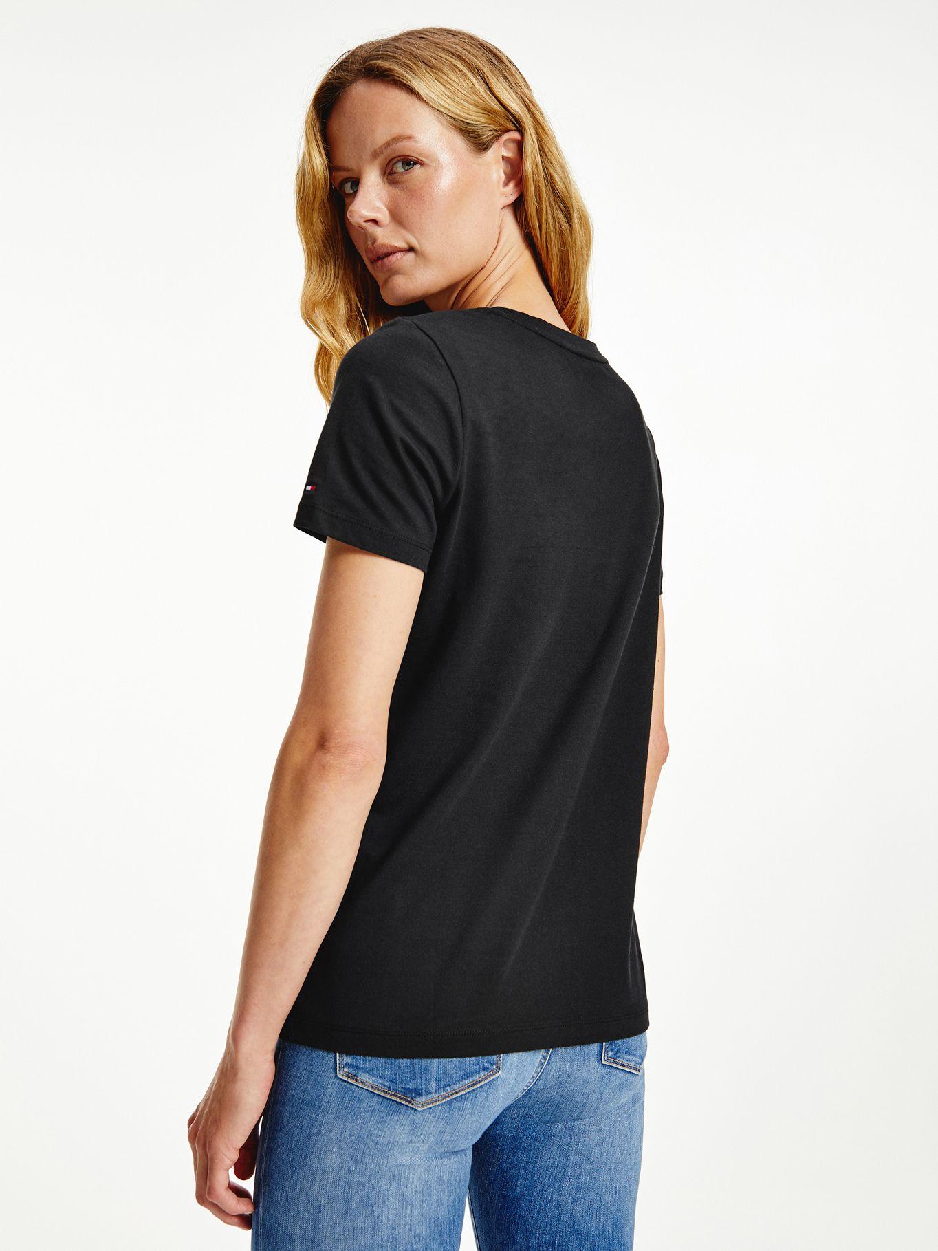 Polera Heritage Logo Bordado Negro Tommy Hilfiger-1