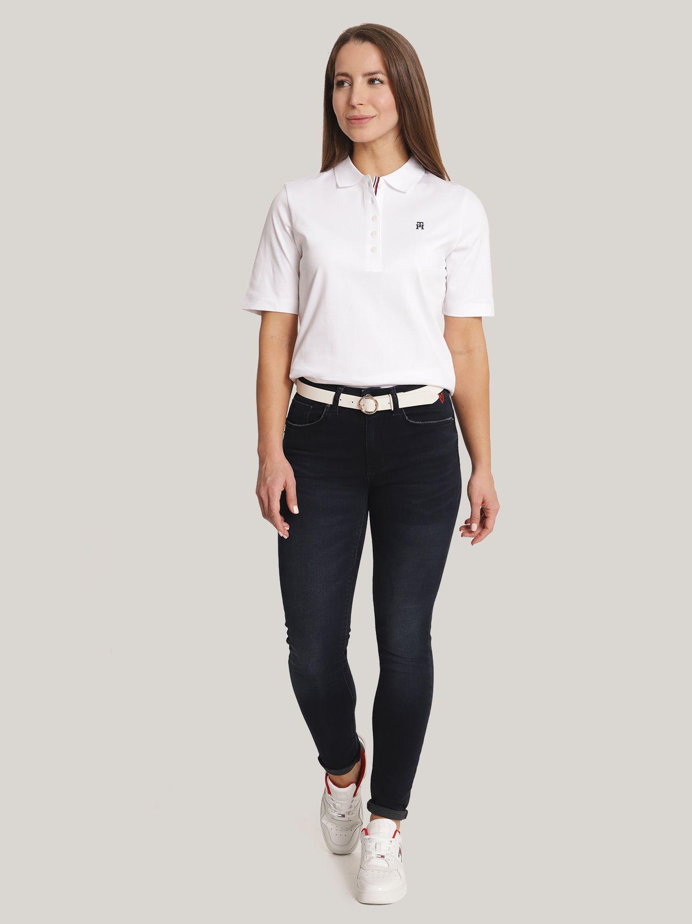 Polo Logo Monogram-Bordado Blanco Tommy Hilfiger-1