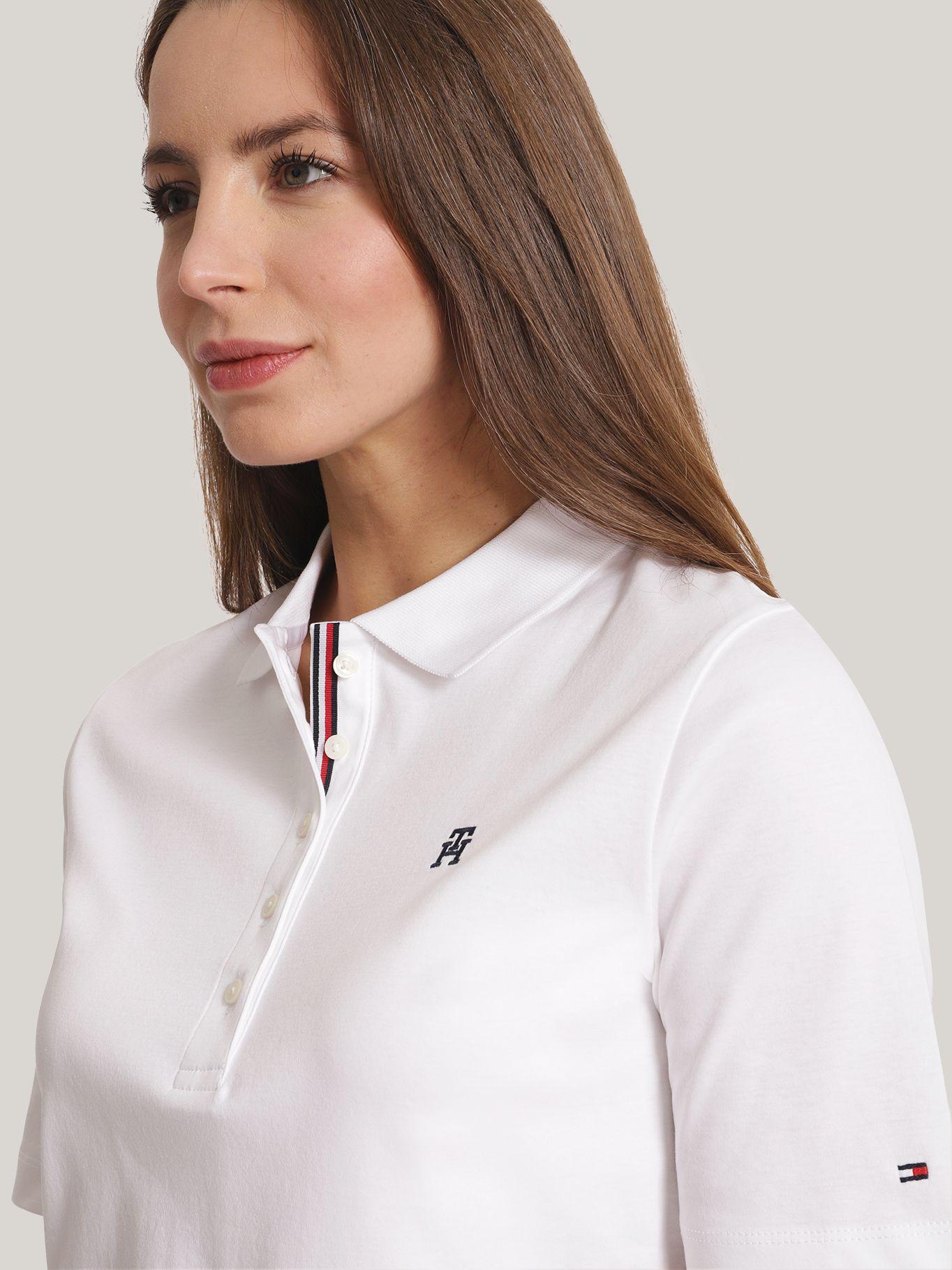 Polo Logo Monogram-Bordado Blanco Tommy Hilfiger-3