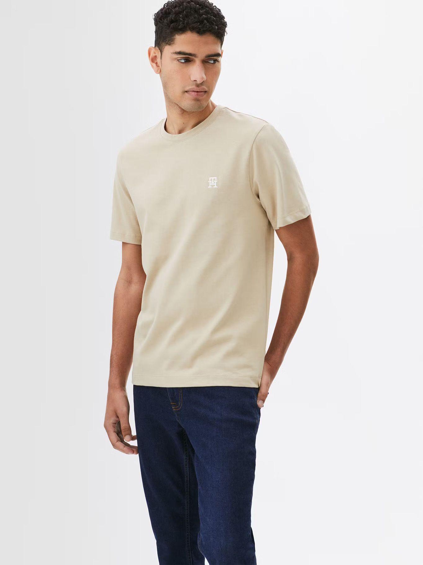 Polera Monogram Logo Beige Tommy Hilfiger-0