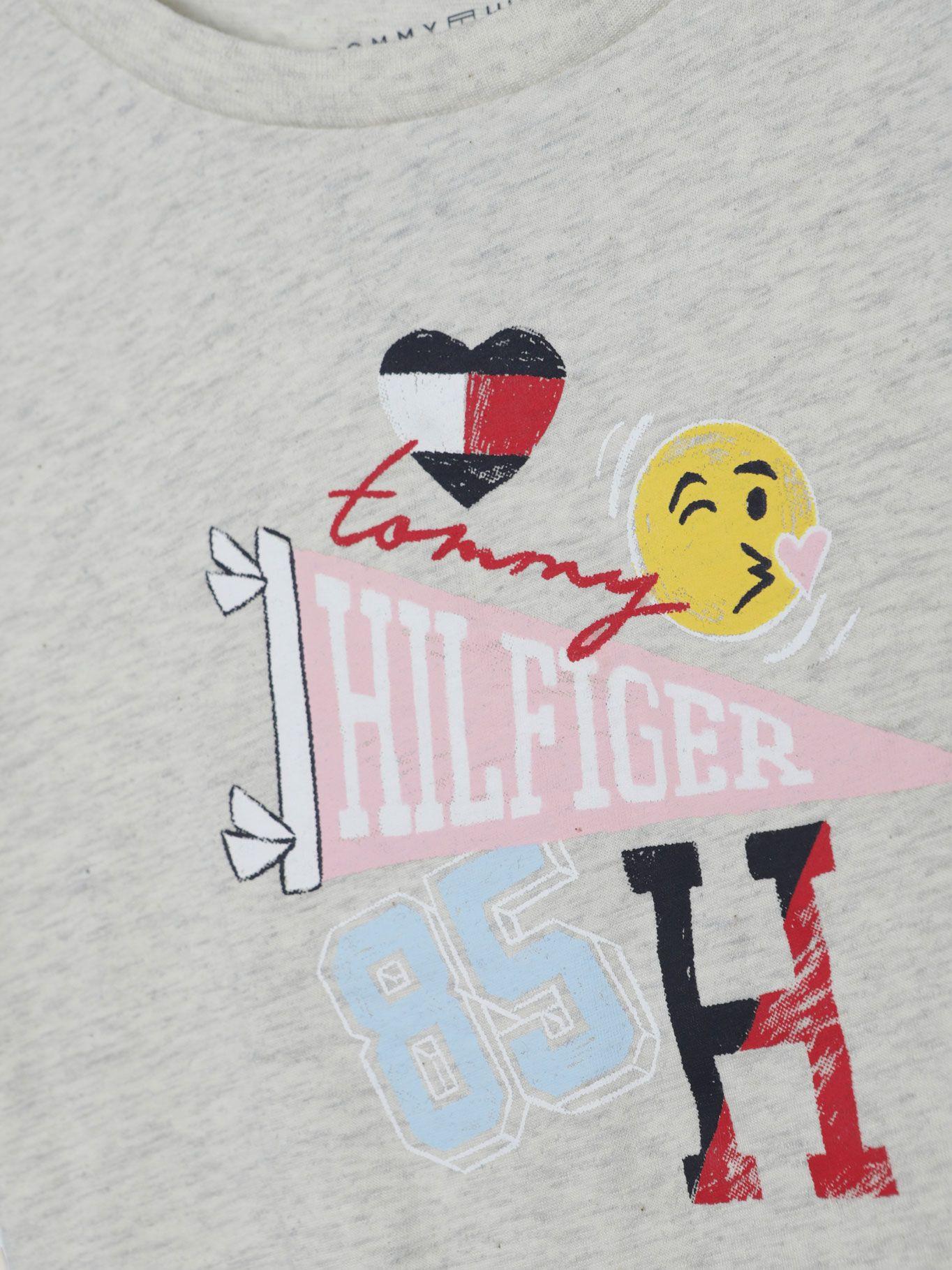 Polera De Niña Con Logo Nautico Gris Tommy Hilfiger-2