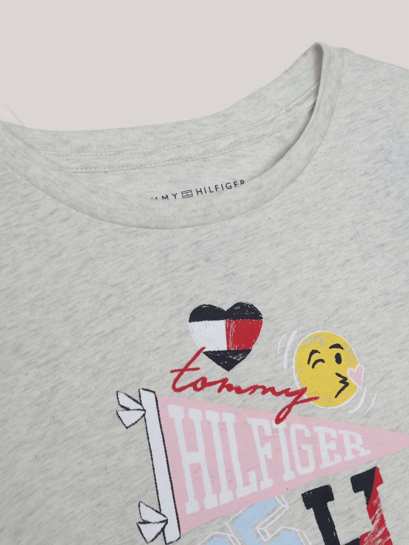 Polera De Niña Con Logo Nautico Gris Tommy Hilfiger-3
