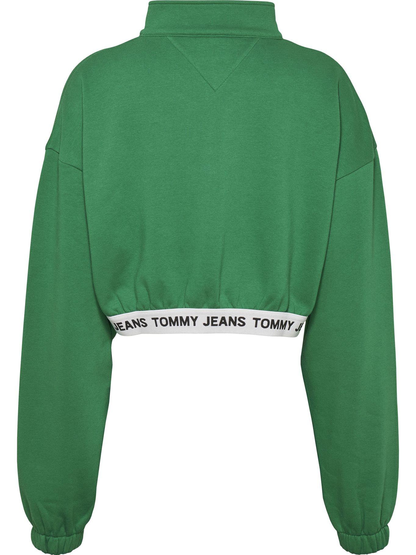 Polerón Super Crop Logo Waistband Verde Tommy Hilfiger-1