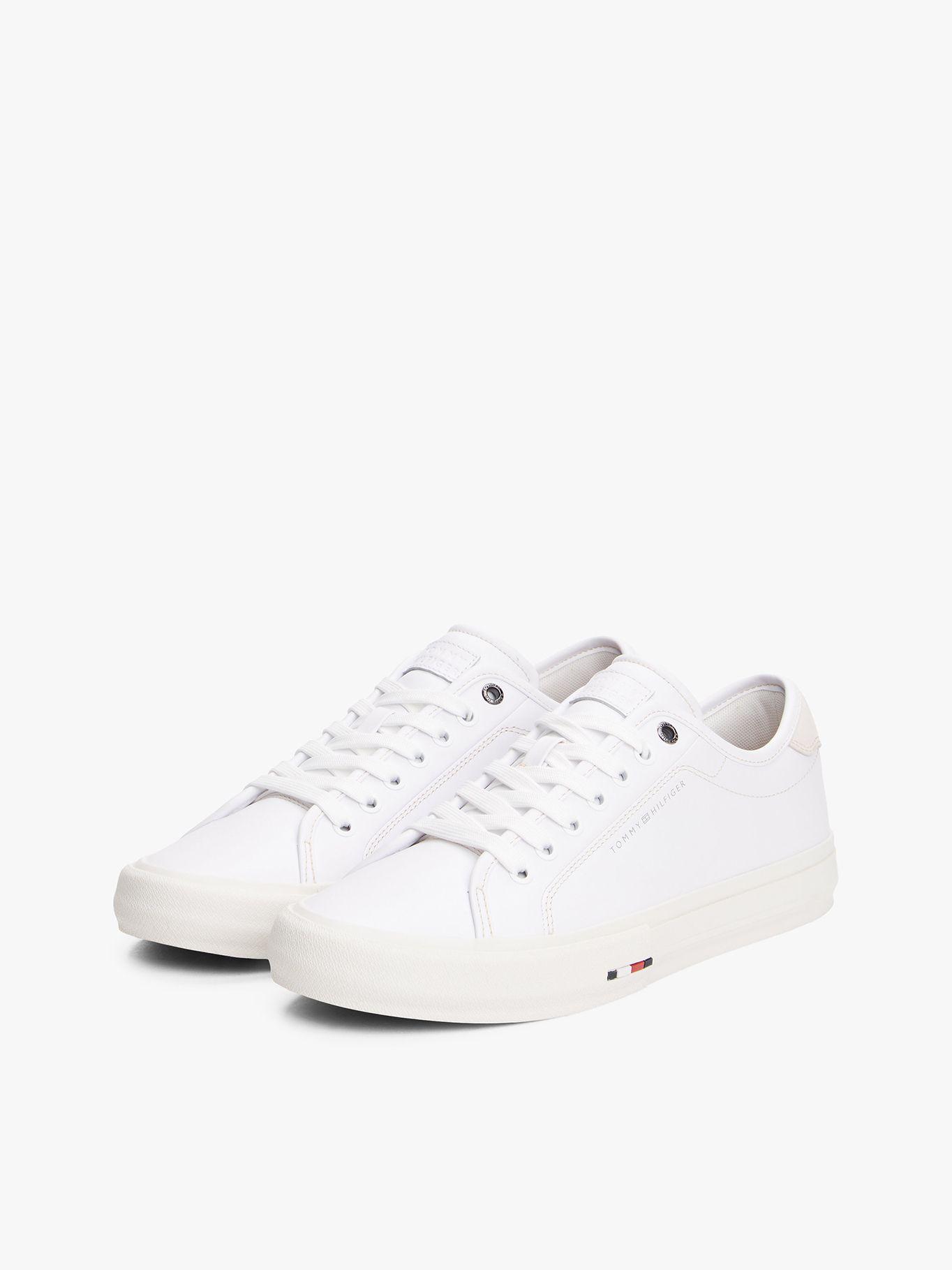 Zapatilla Cuero Logo Distintivo Blanco Tommy Hilfiger-0