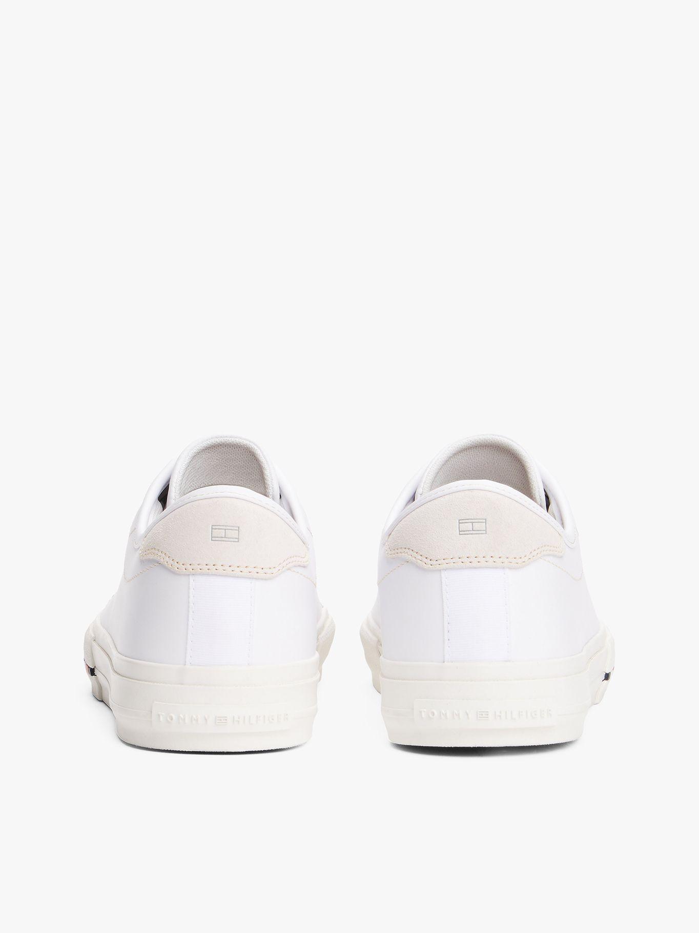Zapatilla Cuero Logo Distintivo Blanco Tommy Hilfiger-1