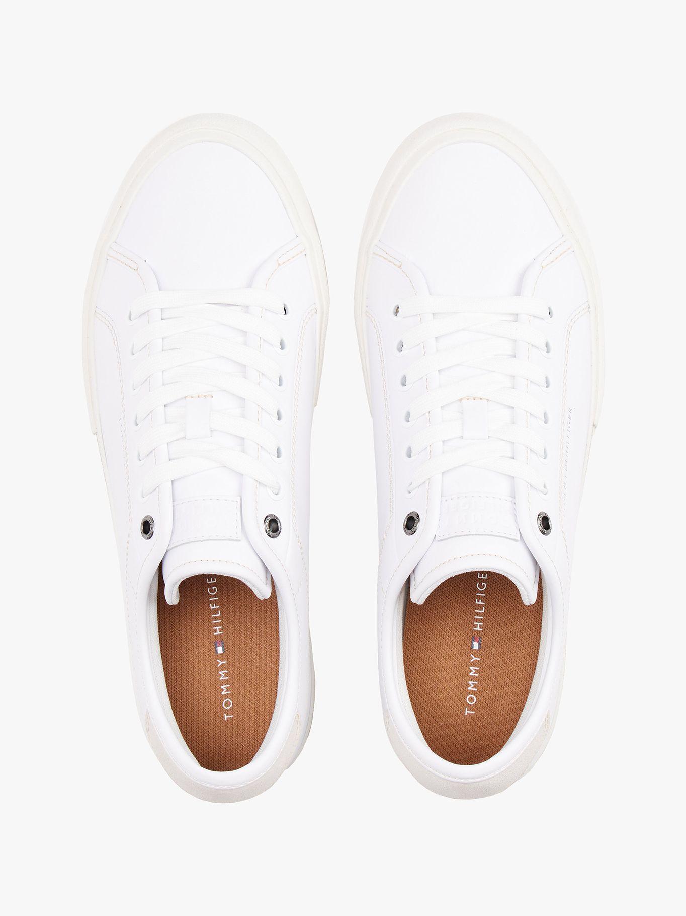 Zapatilla Cuero Logo Distintivo Blanco Tommy Hilfiger-2