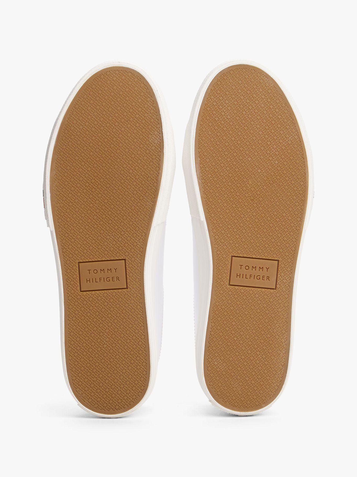 Zapatilla Cuero Logo Distintivo Blanco Tommy Hilfiger-3