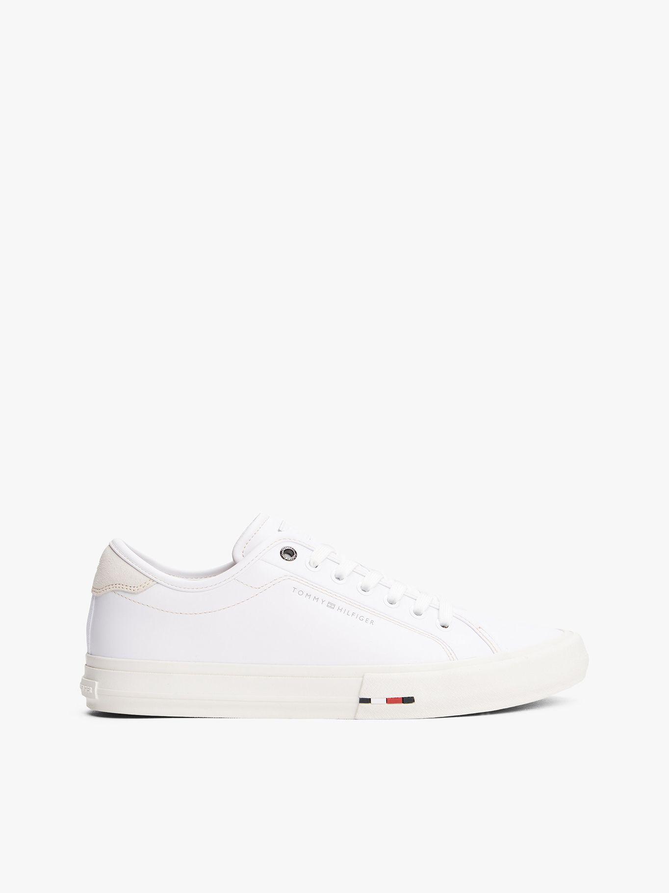 Zapatilla Cuero Logo Distintivo Blanco Tommy Hilfiger-4