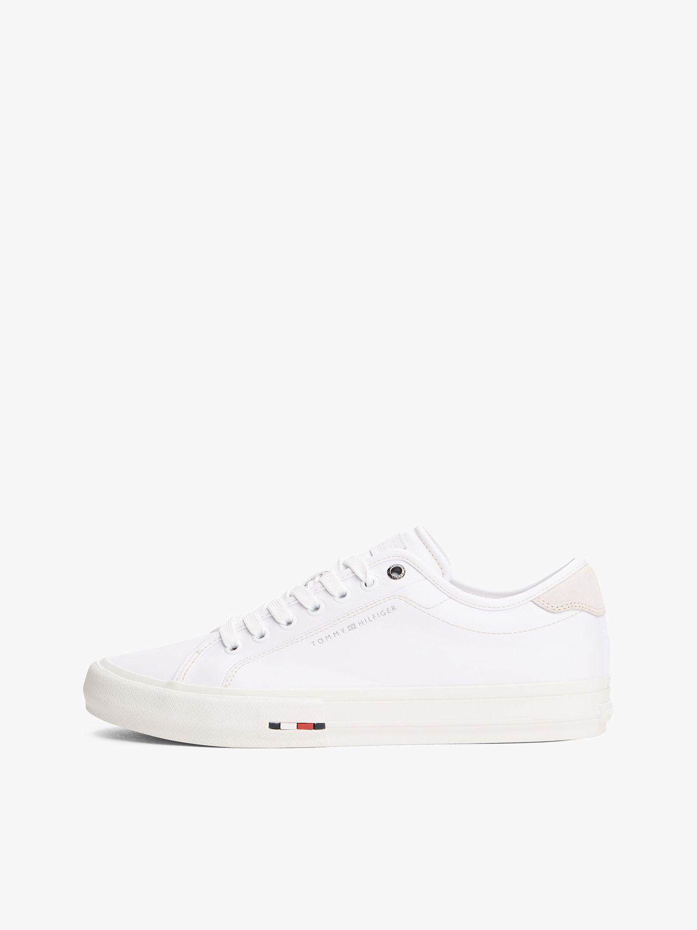 Zapatilla Cuero Logo Distintivo Blanco Tommy Hilfiger-5