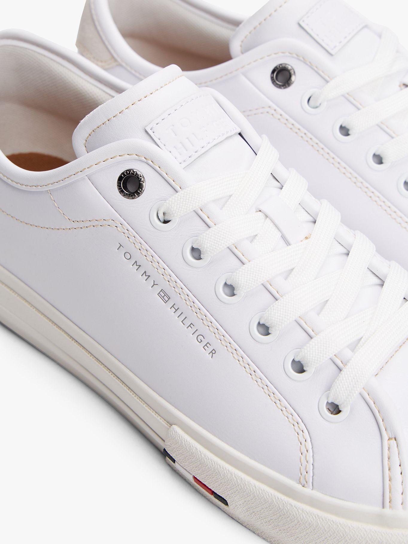 Zapatilla Cuero Logo Distintivo Blanco Tommy Hilfiger-6