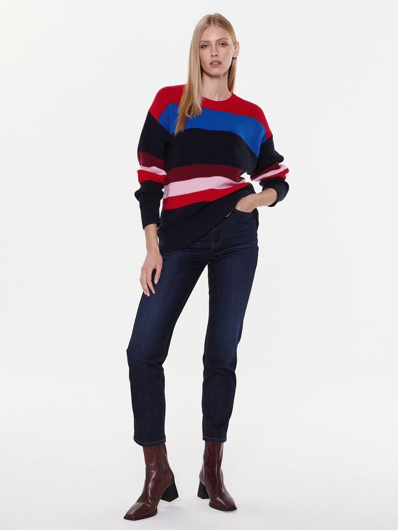 Sweater Vibrant Stripe Azul Tommy Hilfiger-1